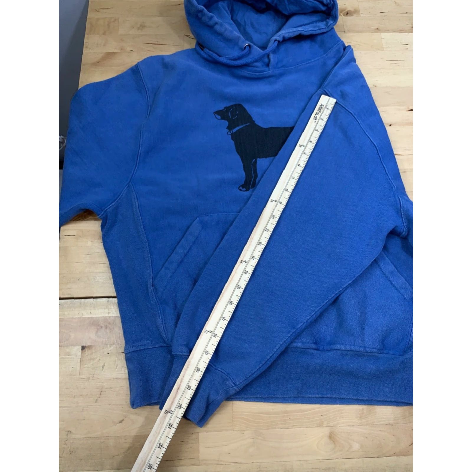 Vintage The Black Dog Hoodie Mens XS Blue Oversized Pullover Logo Heavy 11993 Size US XS / EU 42 / 0 - 7 Thumbnail