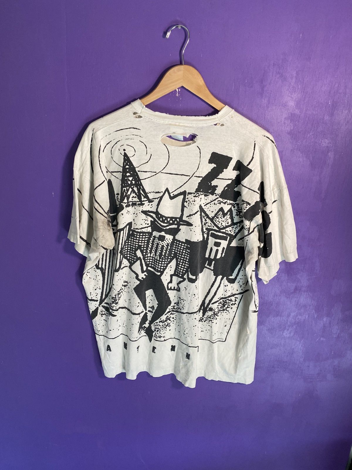 Band Tees Vintage 90s ZZ Top Antenna AOP band t-shirt Size US XL / EU 56 / 4 - 2 Thumbnail