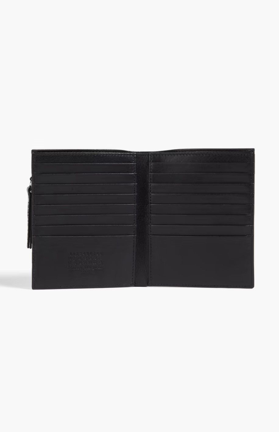 Four-stitch multi-pocket leather wallet made in Italy
