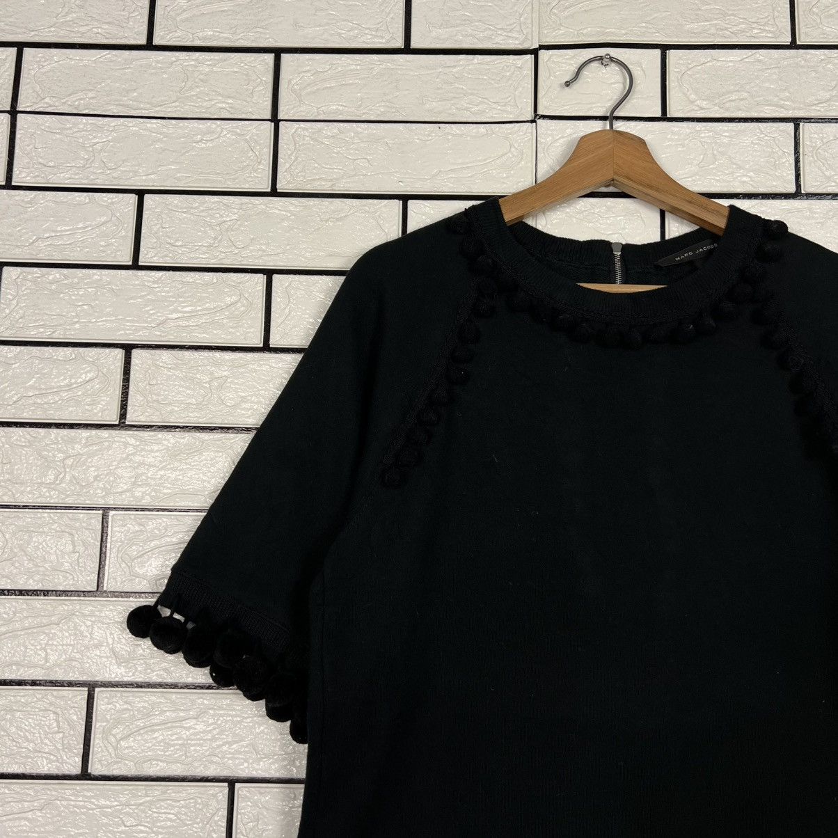 Marc Jacobs MARC JACOBS Black Half Zip on Back Long Shirt #4237-C193 Size S / US 4 / IT 40 - 4 Thumbnail