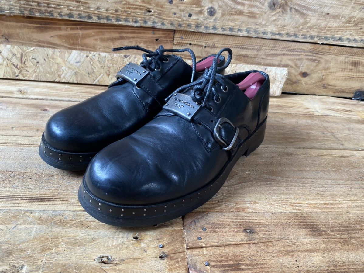 Dolce & Gabbana Dolce and gabbana derby studded black leather shoes sz Uk8 Size US 9 / EU 42 - 11 Thumbnail