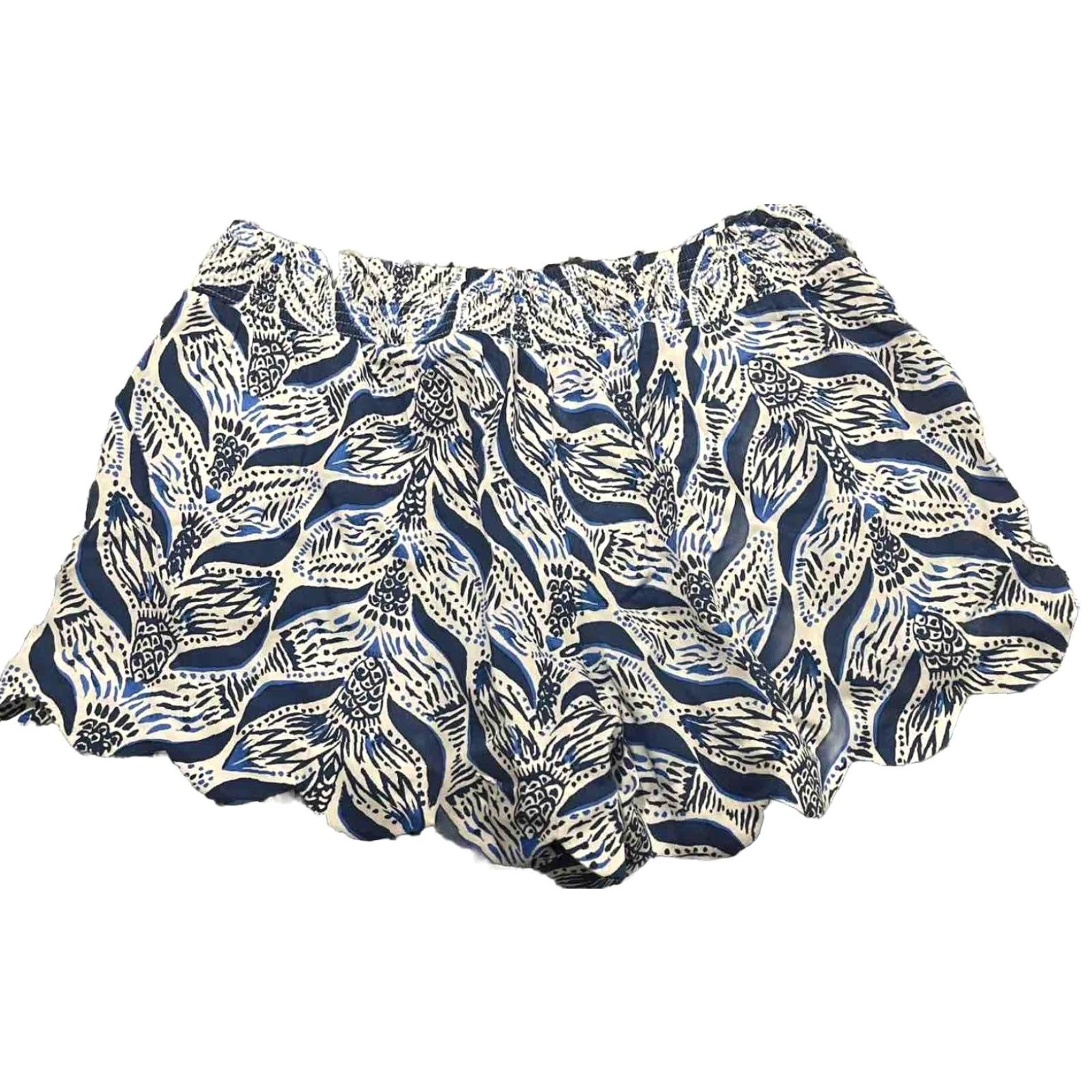 Lilly Pulitzer Lilly Pulitzer Shorts Women Small Dahlia Mermaid Blue White Pull On Casual Activewear Party/Cocktail Travel Size 28" / US 6 / IT 42 - 5 Thumbnail