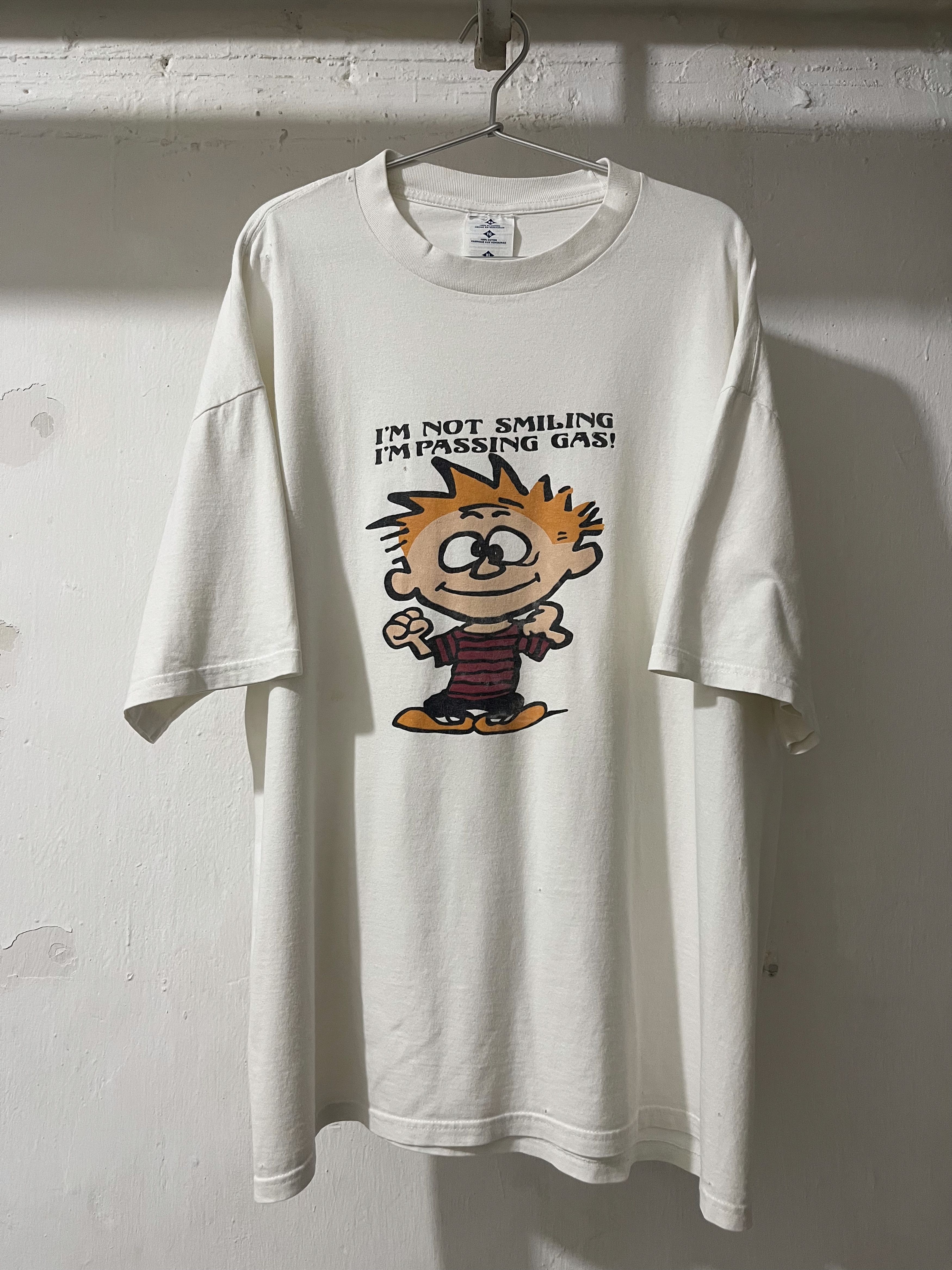 Vintage VINTAGE 2000S CALVIN AND HOBBES 'PASSING GAS' T-SHIRT Size US XL / EU 56 / 4 - 1 Thumbnail