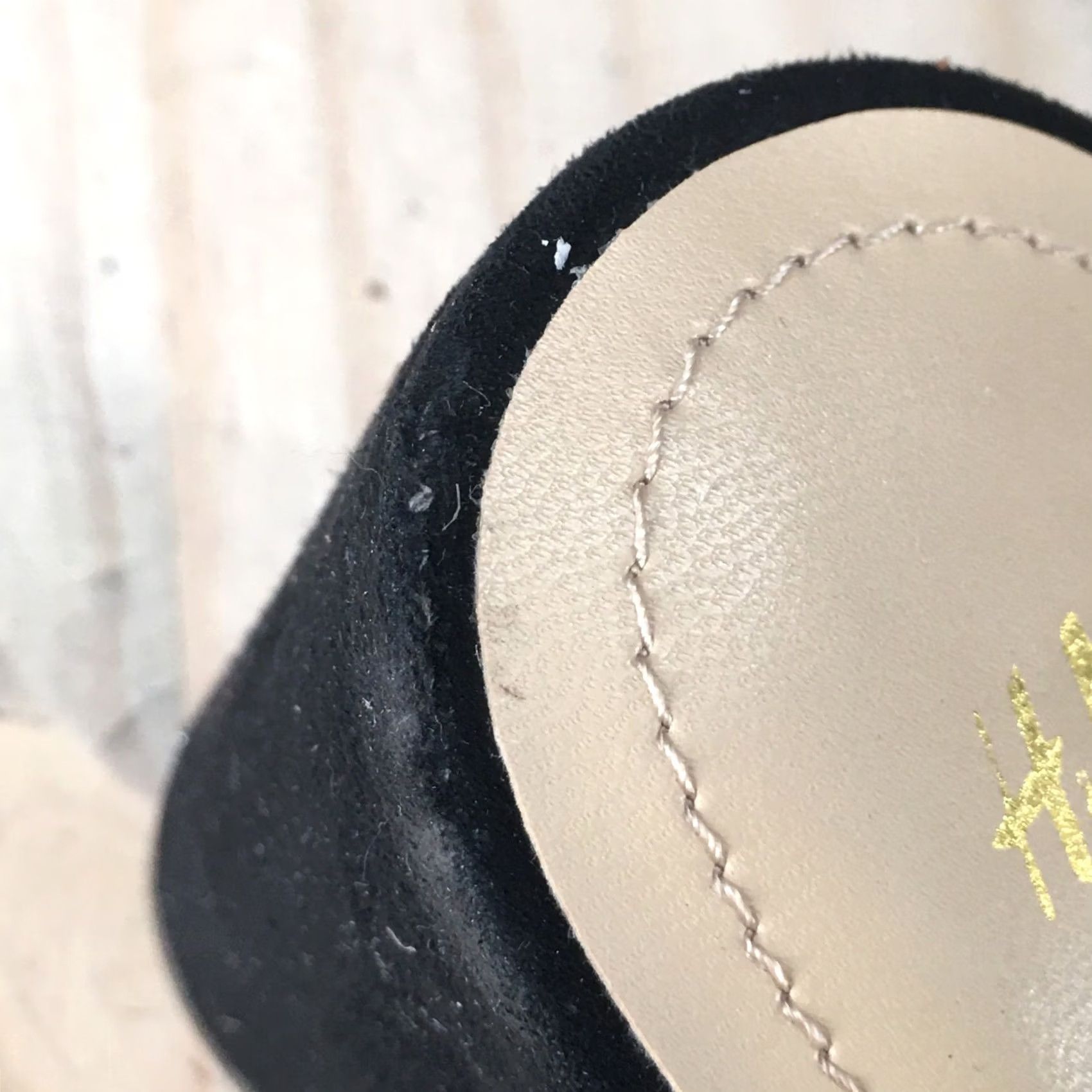 H&M H&M Sandals Womens 9.5 Casual Slip On Two Strap Heels Slide Black Faux Suede Platform Block Heel Mens Womens Girls Boys? Size US 10 / IT 40 - 4 Thumbnail
