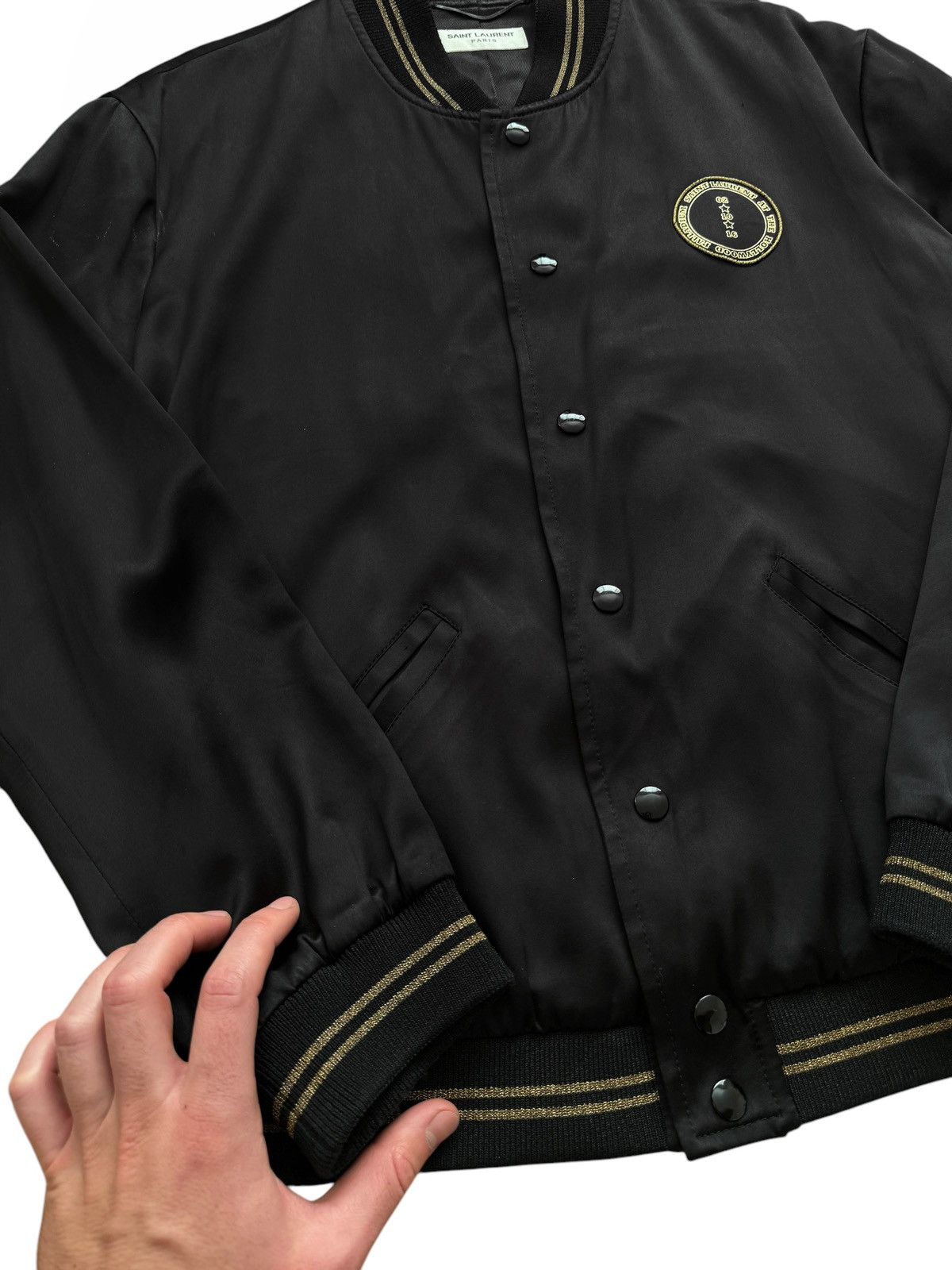 Saint Laurent Paris 2016 Hedi Palladium Collection Teddy Souvenir Bomber Size US M / EU 48-50 / 2 - 7 Thumbnail