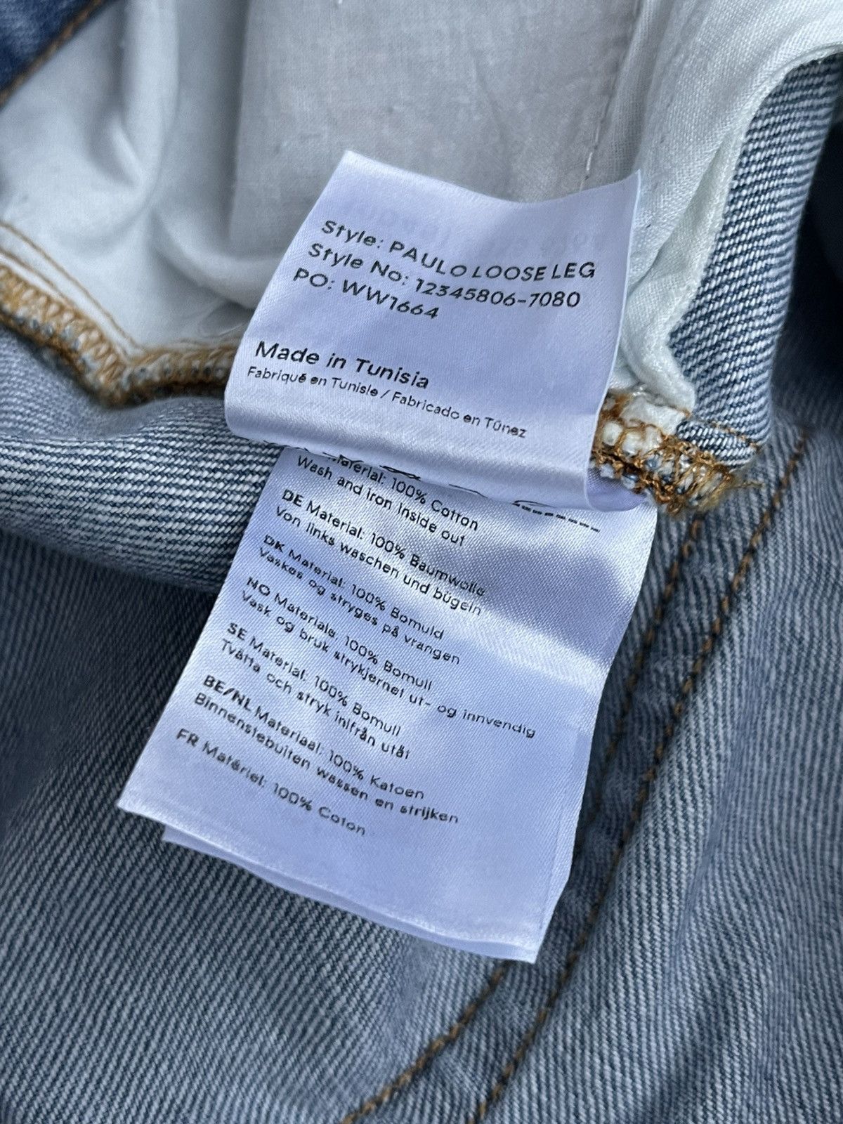 Wood Wood !DS! SS24 Wood Wood Paulo Loose Leg Floral Wash Denim Pants Size US 32 / EU 48 - 21 Thumbnail