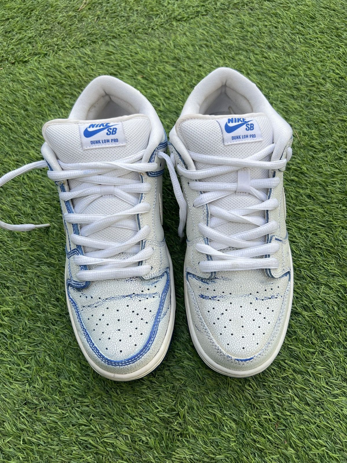 Nike SB Dunk Premium Crack White Blue Game Royal CJ6884-100