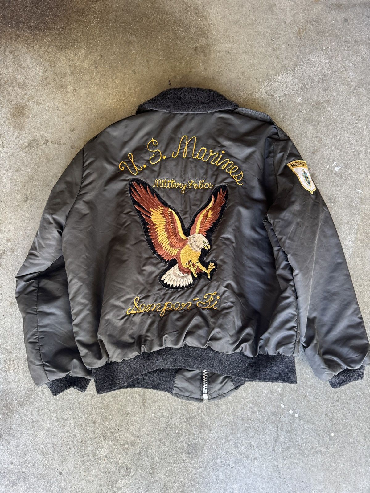 Vintage Vintage 70's Errolson K9 Marine Bomber Jacket Size US L / EU 52-54 / 3 - 8 Thumbnail
