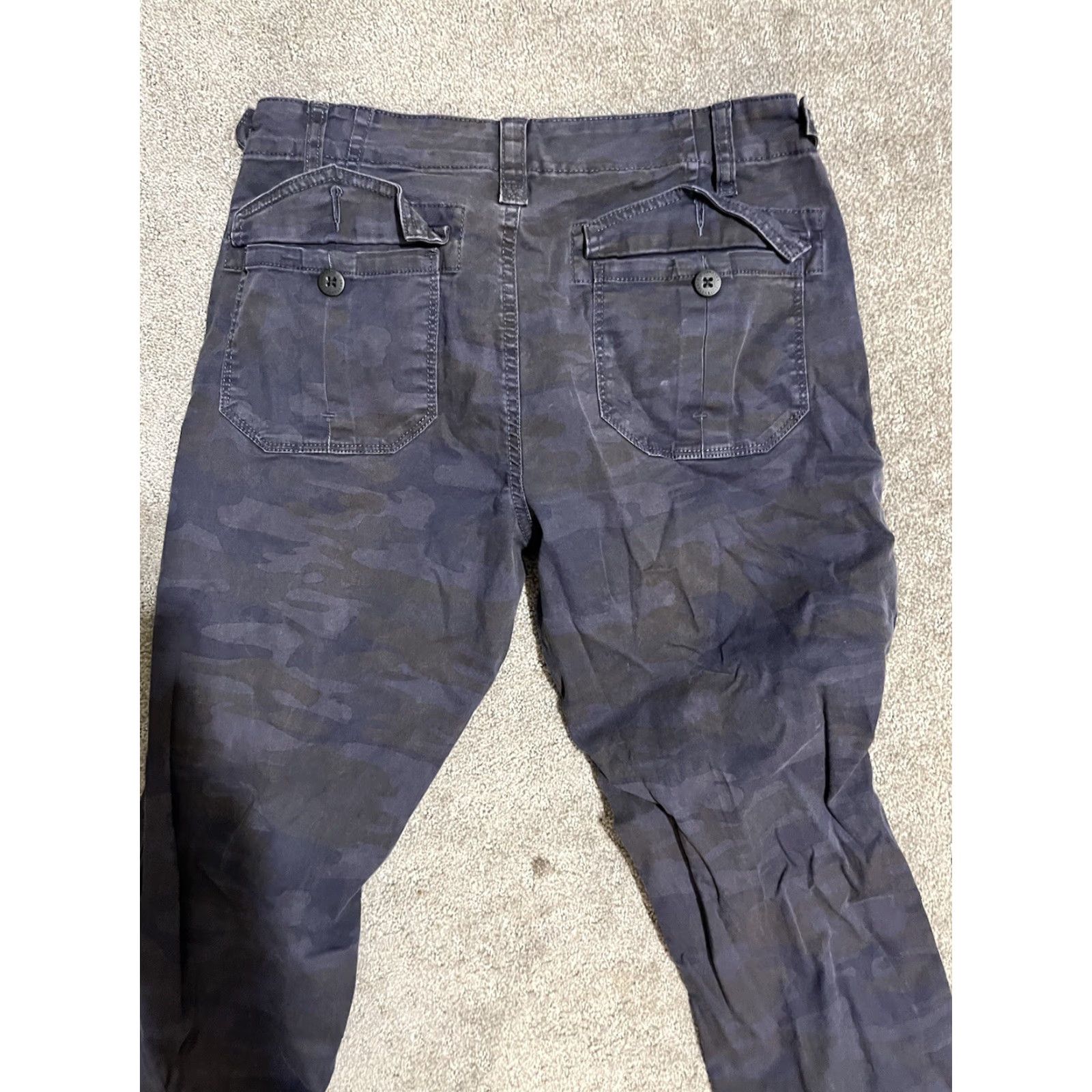 Sanctuary Sanctuary Pants Women Cropped Cropped Jogger Pants Military Army Camo Camouflage Cotton 28 Blue Regular Style Size 28" / US 6 / IT 42 - 4 Thumbnail