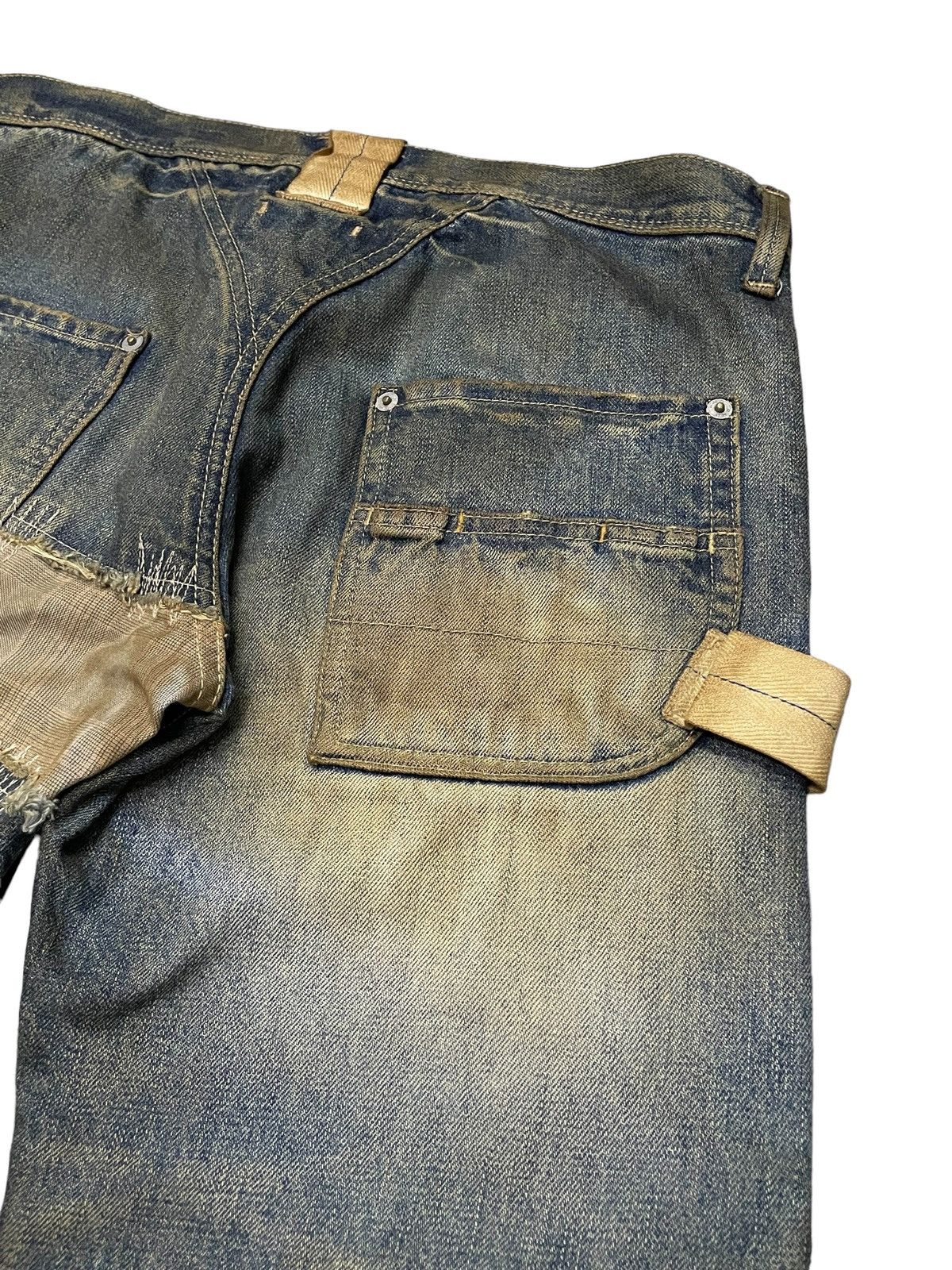 Hysteric Glamour × R.Newbold R.Newbold Muddy Wash Carpenter Distressed Repaired Jeans Size US 30 / EU 46 - 19 Thumbnail