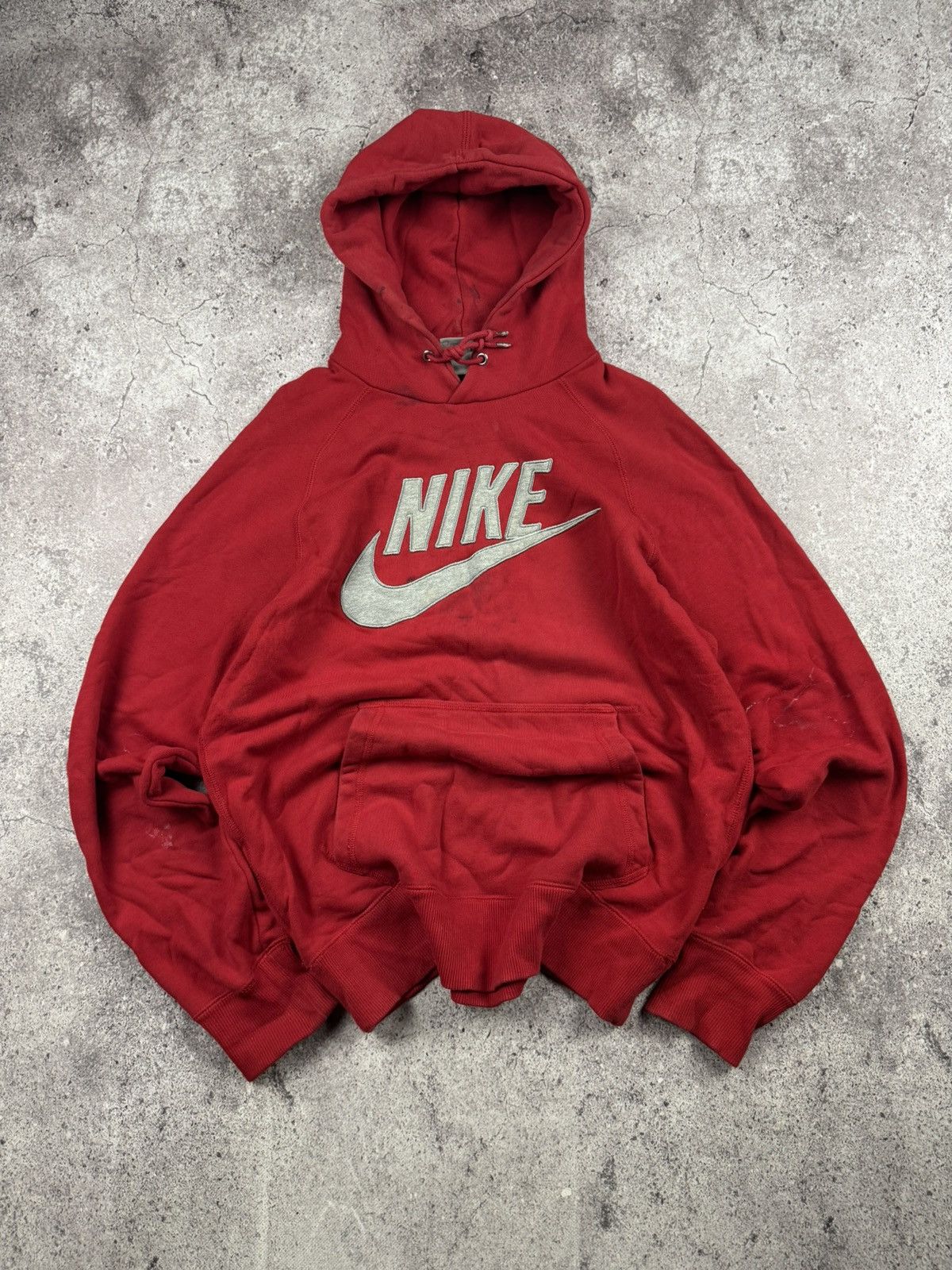 Nike Vintage Nike distressed Y2K big logo baggy hoodie Size US L / EU 52-54 / 3 - 1 Thumbnail