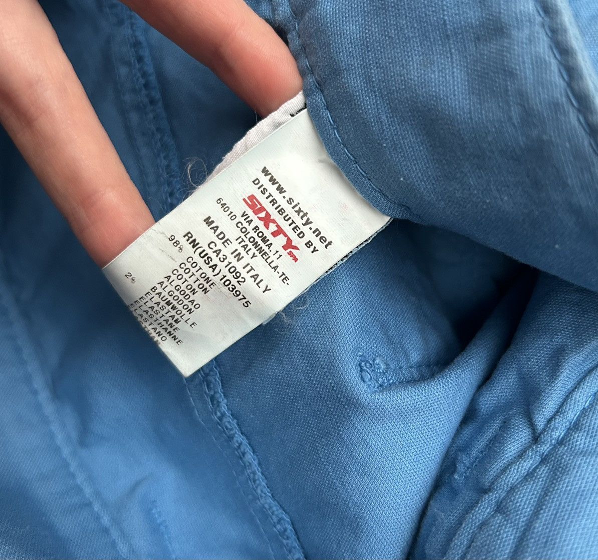 Miss Sixty × Vintage Vintage Y2k Miss Sixty Low Rise Cotton Blend Mini Skirt Blue Size 26" / US 2 / IT 38 - 6 Thumbnail