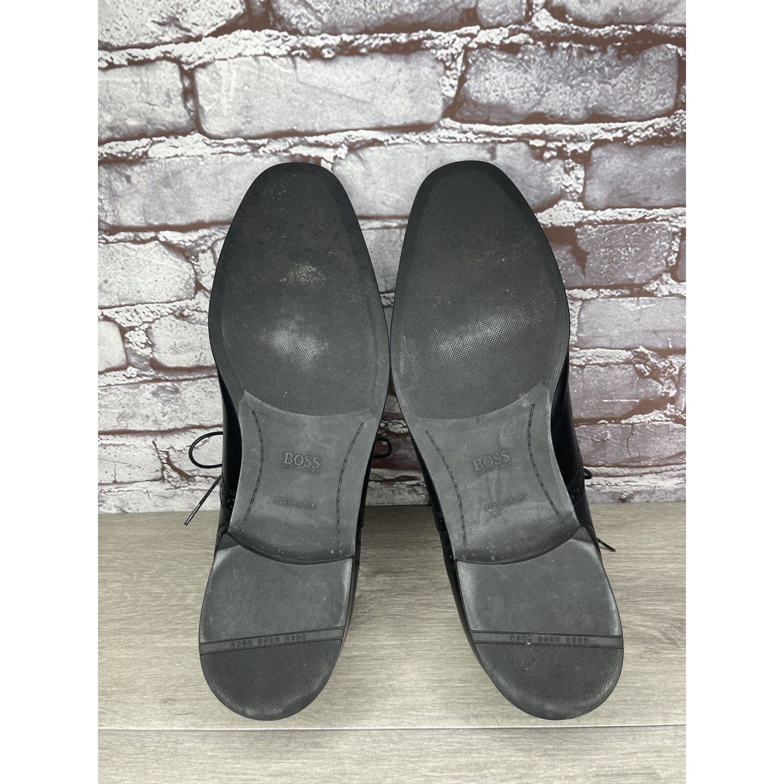 Hugo Boss Boss Hugo Boss Black Leather Wingtip Oxfords Dress Shoes Men Size US 12 / EU 45 - 22 Thumbnail