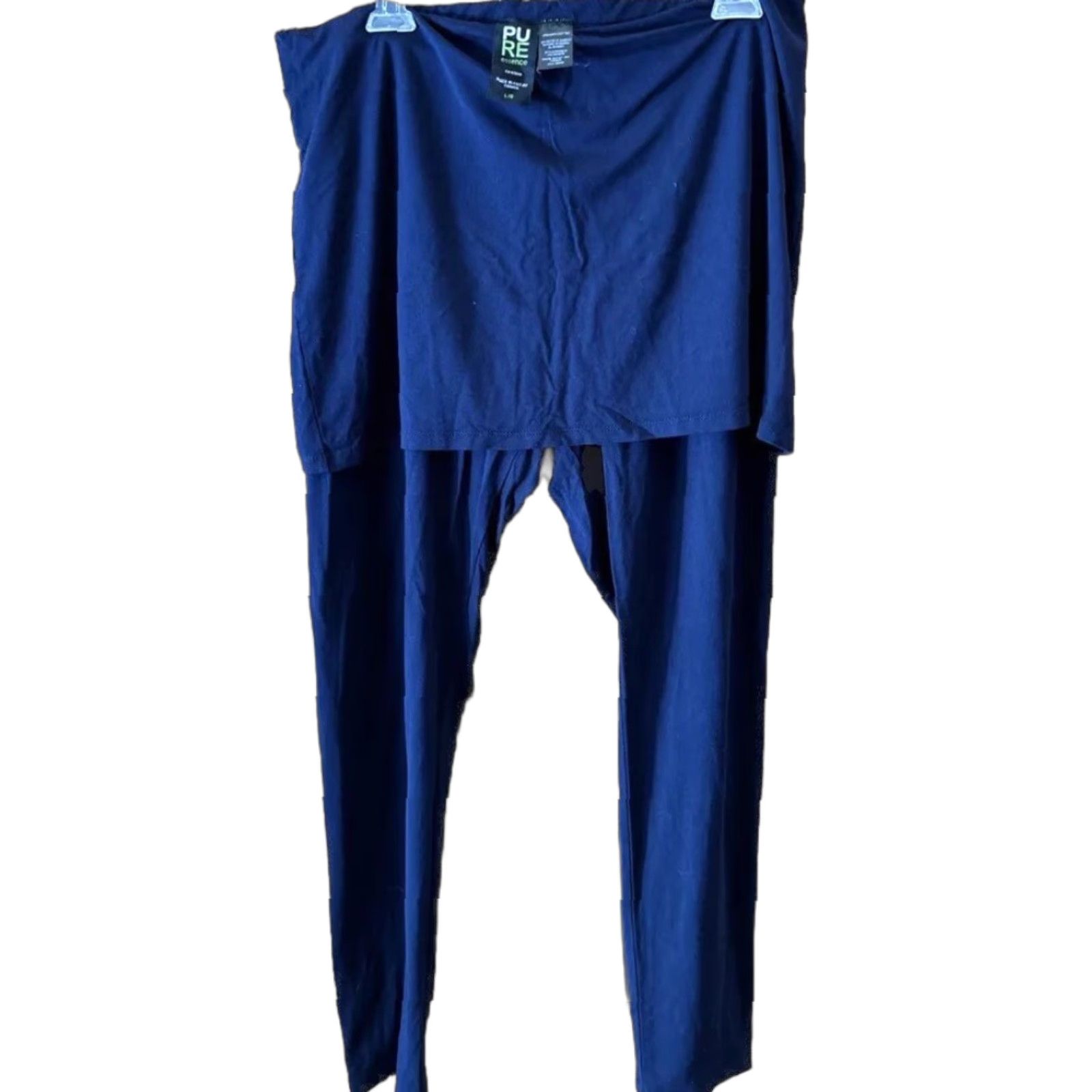 Vintage Pure Essence Urbanology L Navy Blue Bamboo Spandex Skirted Legging Pull On Regular Womens Size L / US 10 / IT 46 - 1 Thumbnail