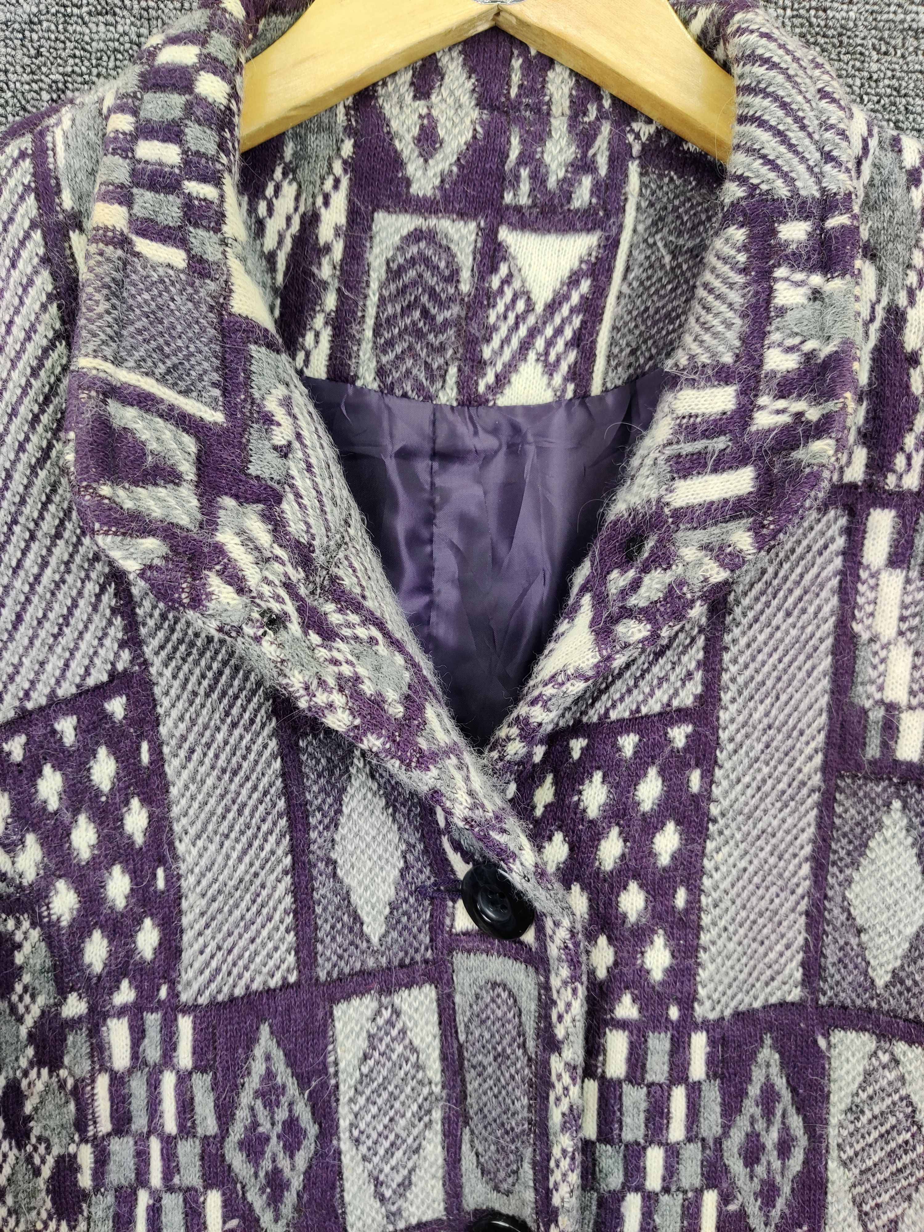 Japanese Brand Vintage Mohair Cardigan Abstrac Jacket Nice Design Size US M / EU 48-50 / 2 - 7 Thumbnail