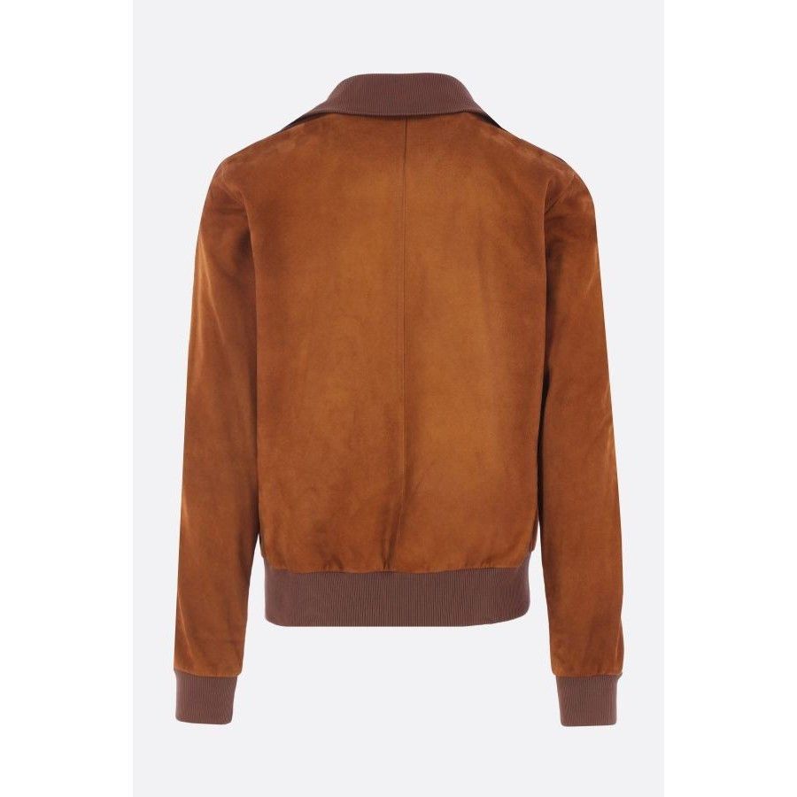 Prada PRADA Brown Suede Bomber Jacket New & Authentic (Men's size: Size US M / EU 48-50 / 2 - 2 Thumbnail