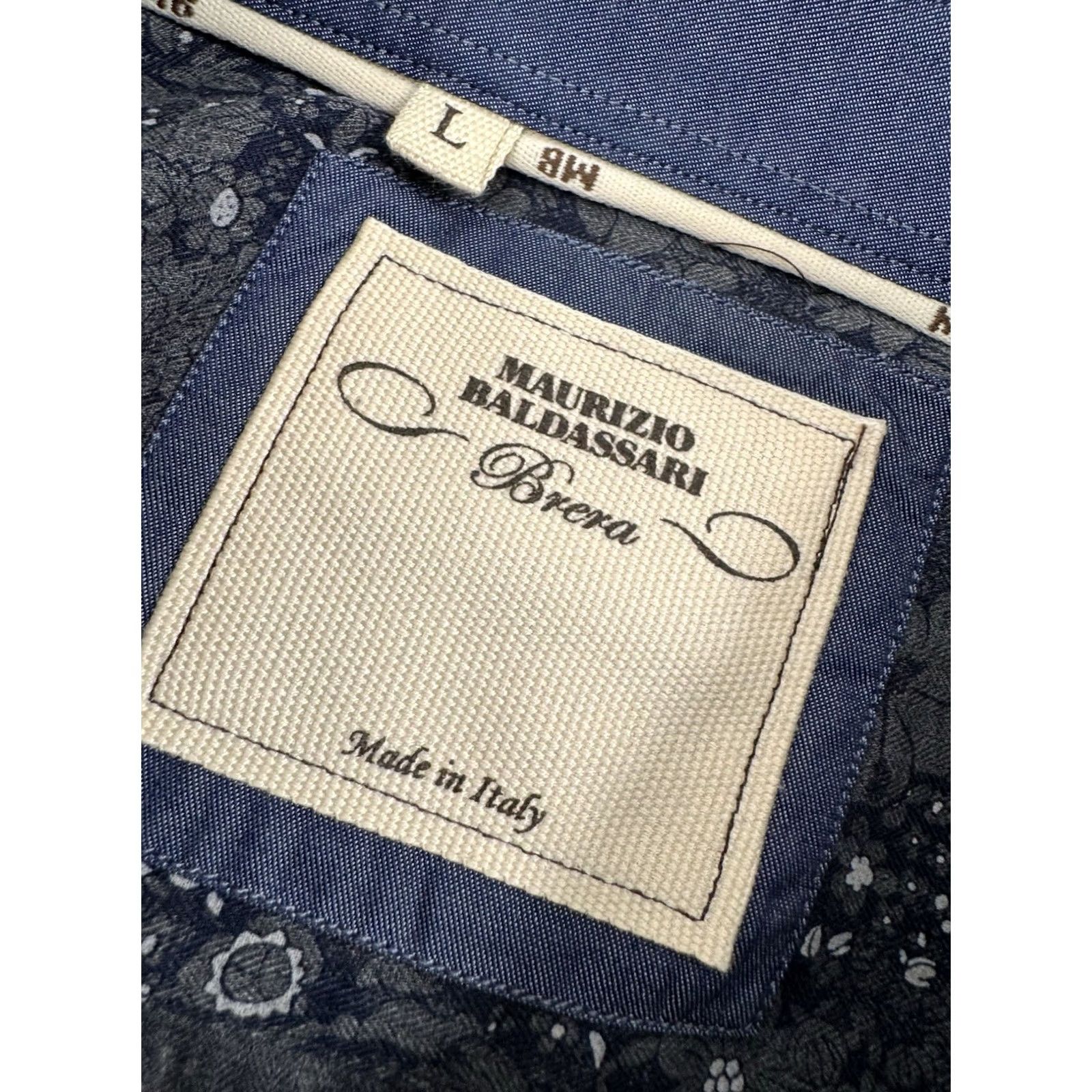 Vintage MAURIZIO BALDASSARI Brera - FLORAL Lightweight Mens L Shirt Size US L / EU 52-54 / 3 - 5 Thumbnail