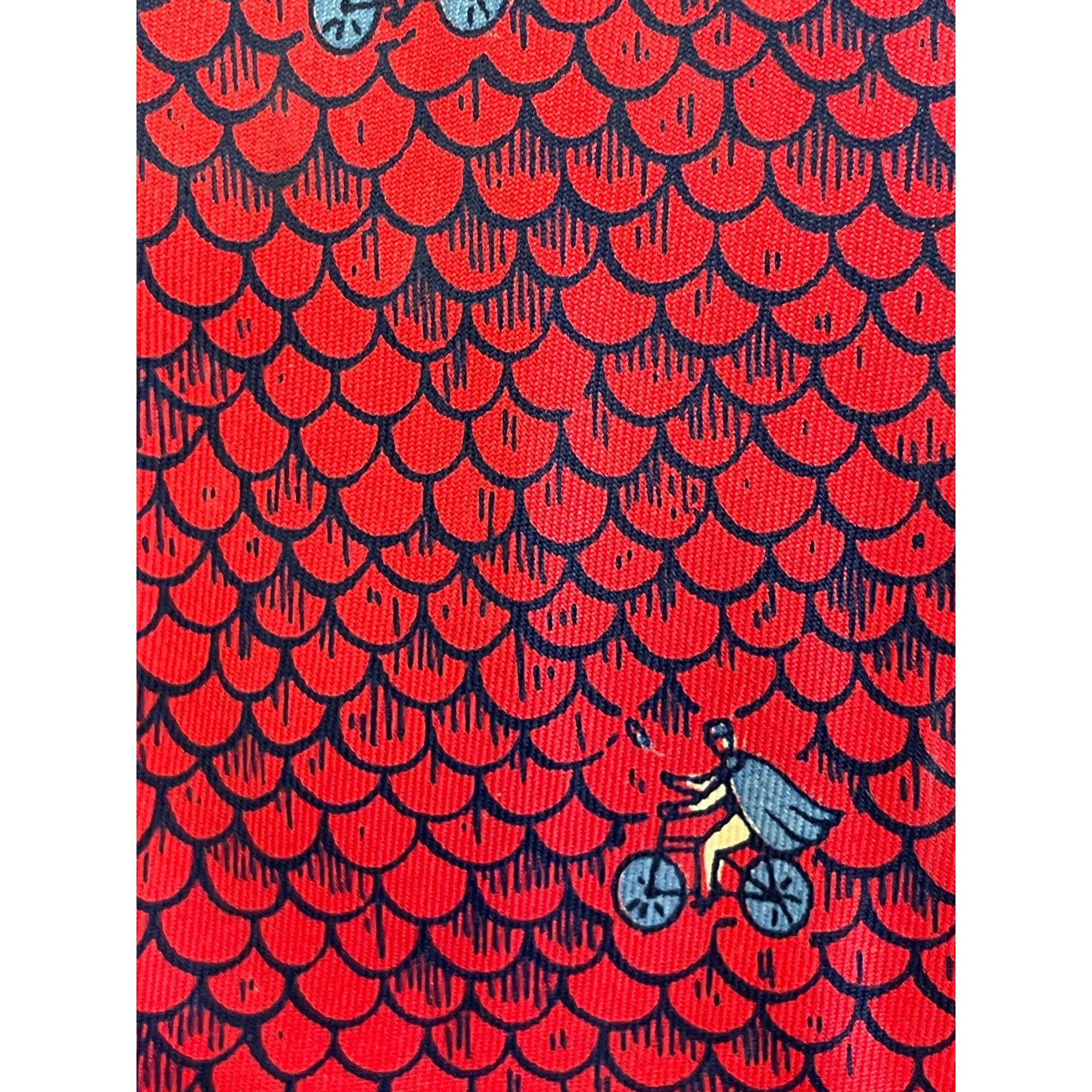 Other Vtg Sur Les Toits De Paris le Gendarme Silk Rockabilly Tie Size ONE SIZE - 3 Thumbnail