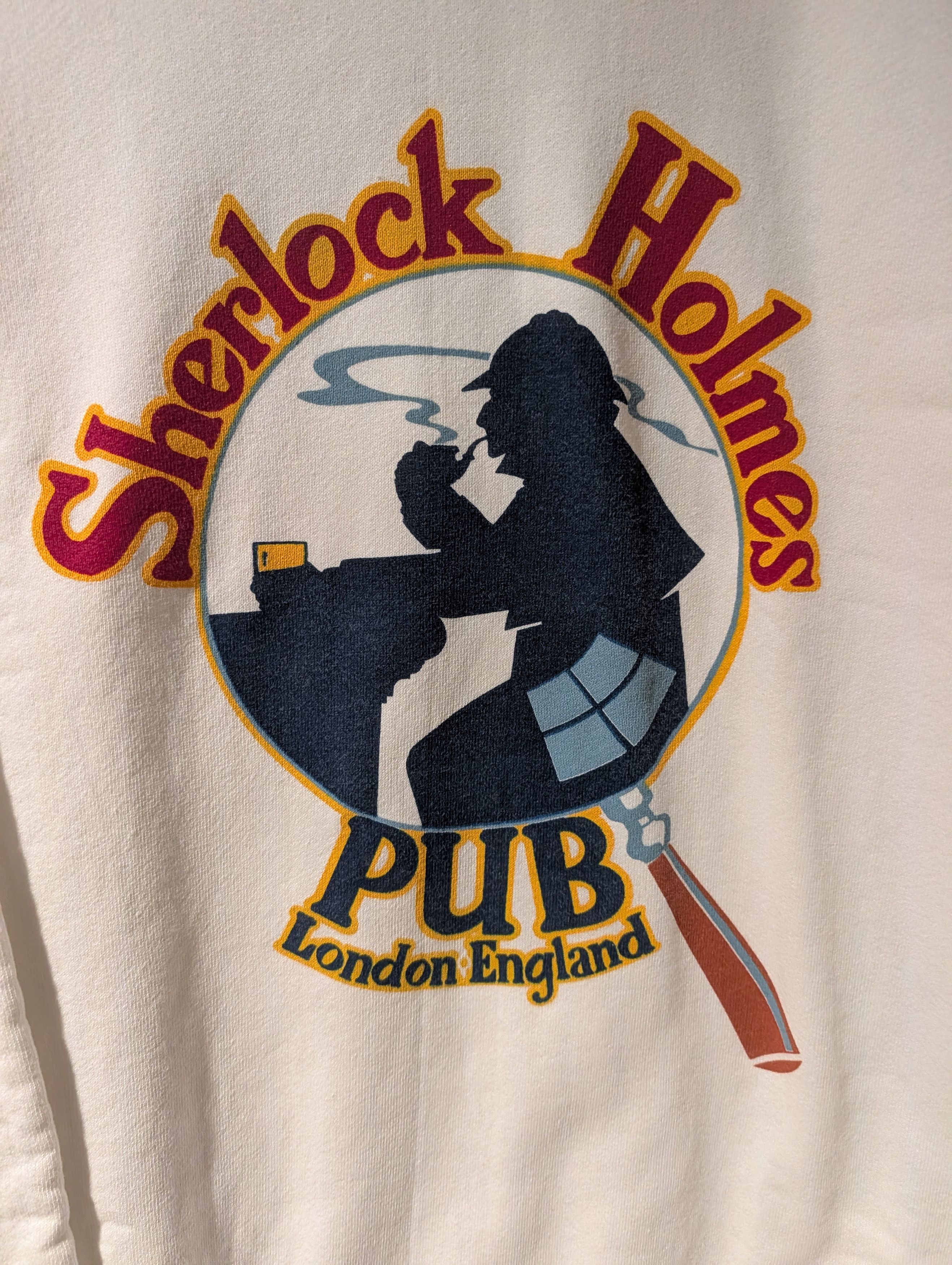 Lee Vintage Sherlock Holmes Pub London England Sweatshirt Size US XL / EU 56 / 4 - 2 Thumbnail