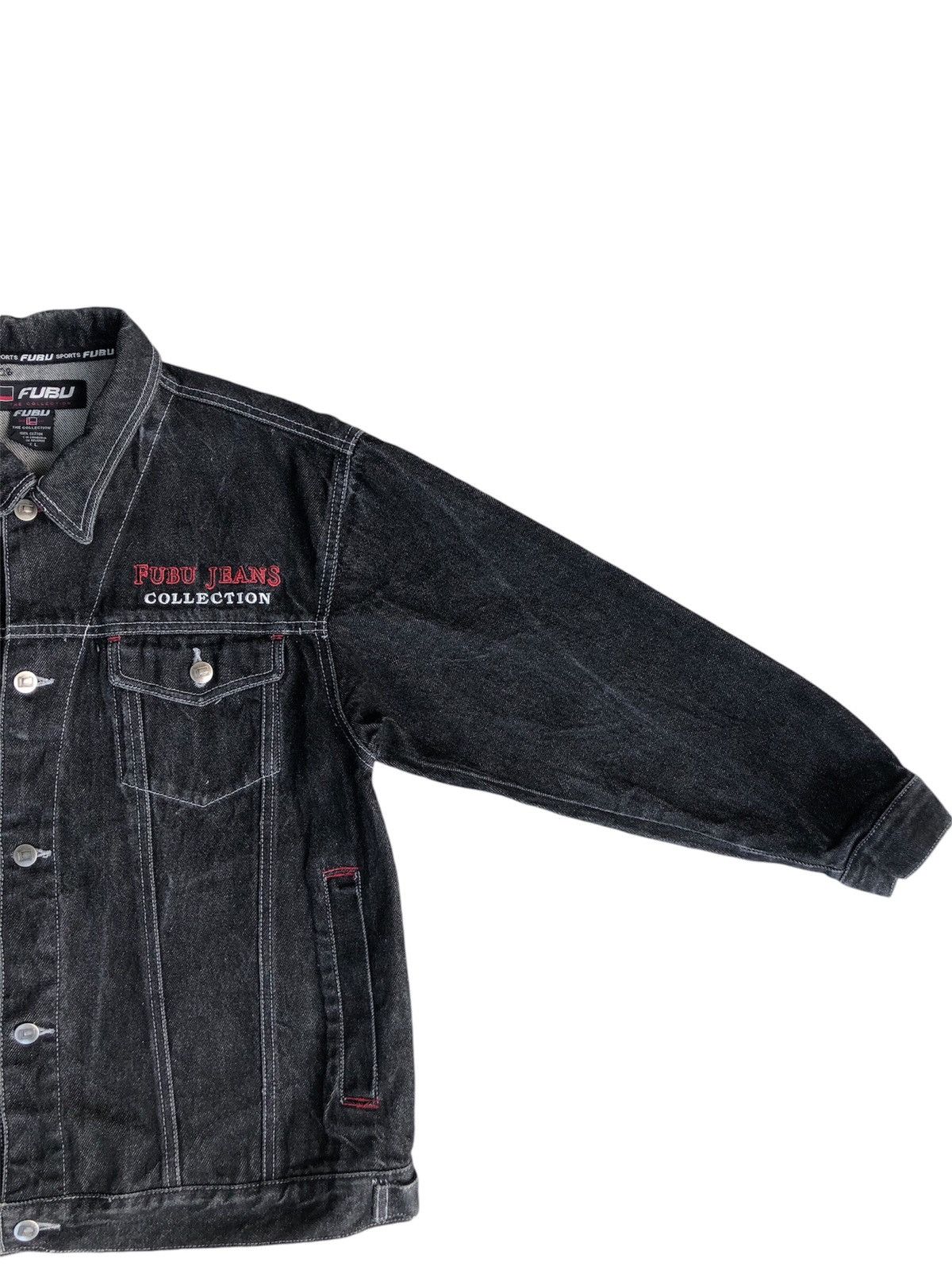 Fubu Y2k Fubu Denim Jacket Embroidered Jeans Size US L / EU 52-54 / 3 - 5 Thumbnail