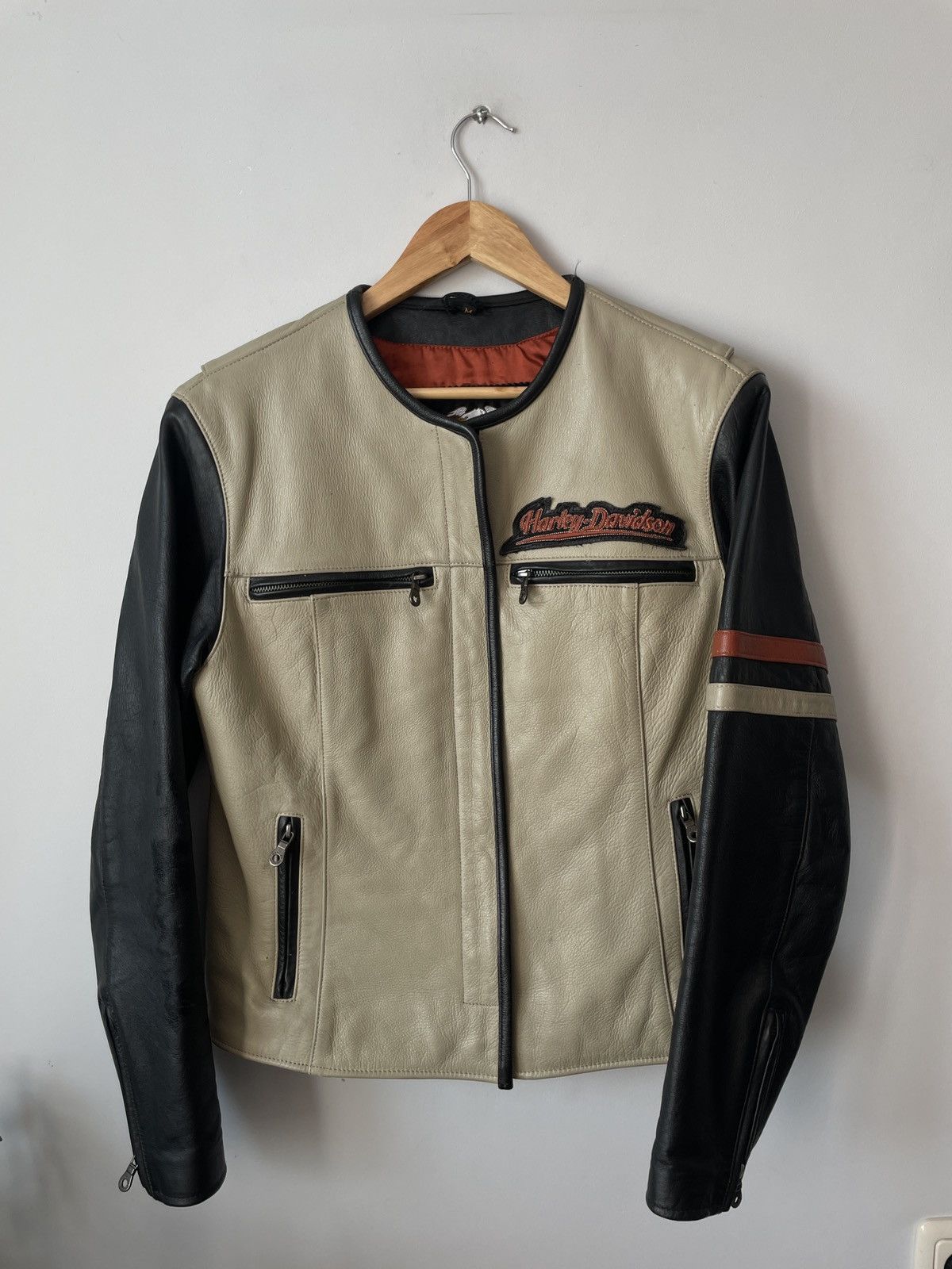 Harley Davidson × Vintage Vintage 90’s Harley Davidson Leather Biker Jacket Size US M / EU 48-50 / 2 - 2 Thumbnail