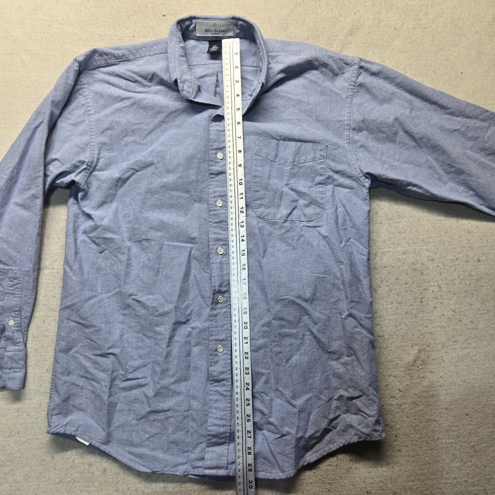 Bill Blass Bill Blass Shirt Adult Men M Medium Blue 100% Cotton Button-Up Long Sleeve Collared Pockets Regular Fit Size US M / EU 48-50 / 2 - 6 Thumbnail