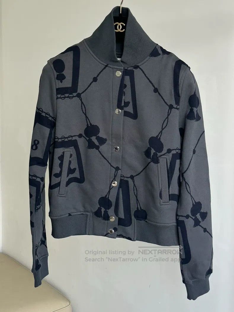 Hermes Hermes Grey Knit Baseball Jacket Set Size XS / US 0-2 / IT 36-38 - 1 Thumbnail