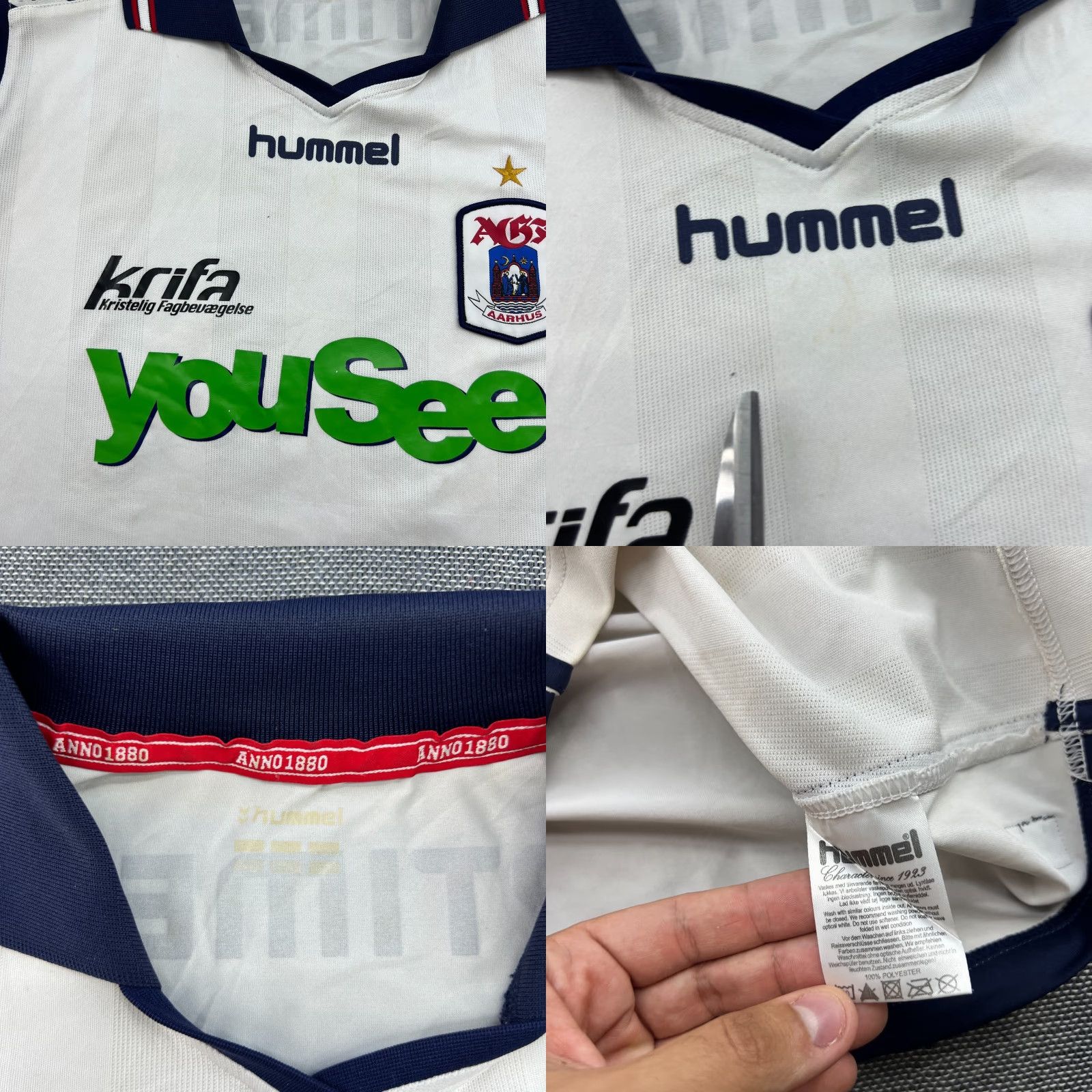 Hummel Hummel Aarhus GF 2012 2013 Home Solberg #28 Football Jersey Sz L White Size US L / EU 52-54 / 3 - 9 Thumbnail