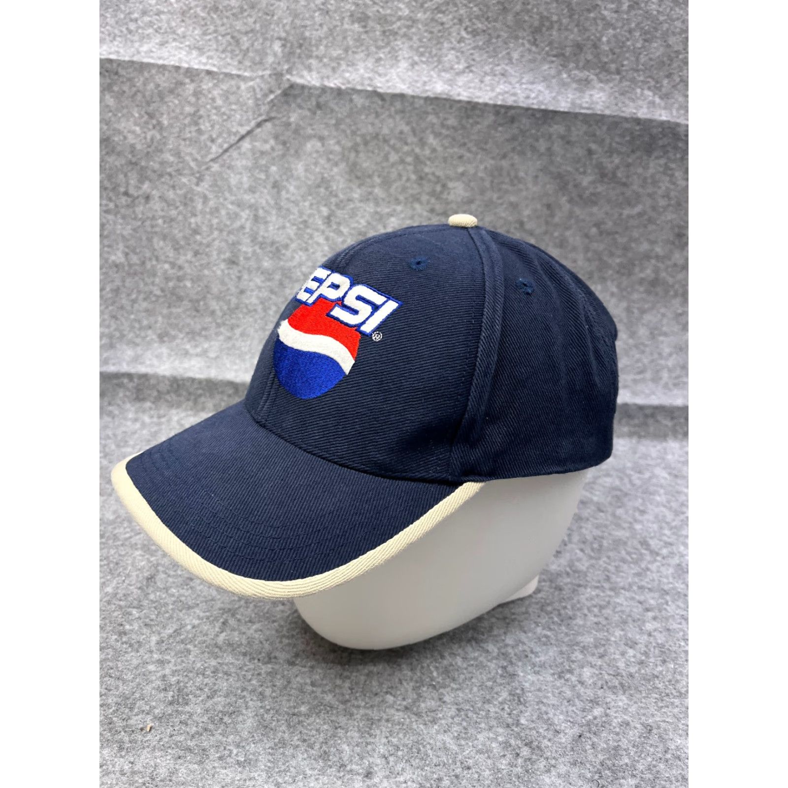 Vintage Pepsi Hat Cap Strap Back Adult One Size Blue 100% Cotton Soda Beverage Baseball Cap Mens Size ONE SIZE - 4 Thumbnail