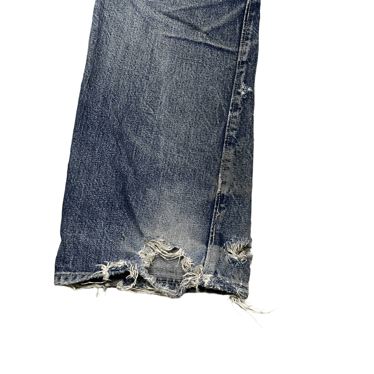 Denime Vintage Denime Japan Thrashed Denim Selvedge Leather Patch Size US 30 / EU 46 - 19 Thumbnail