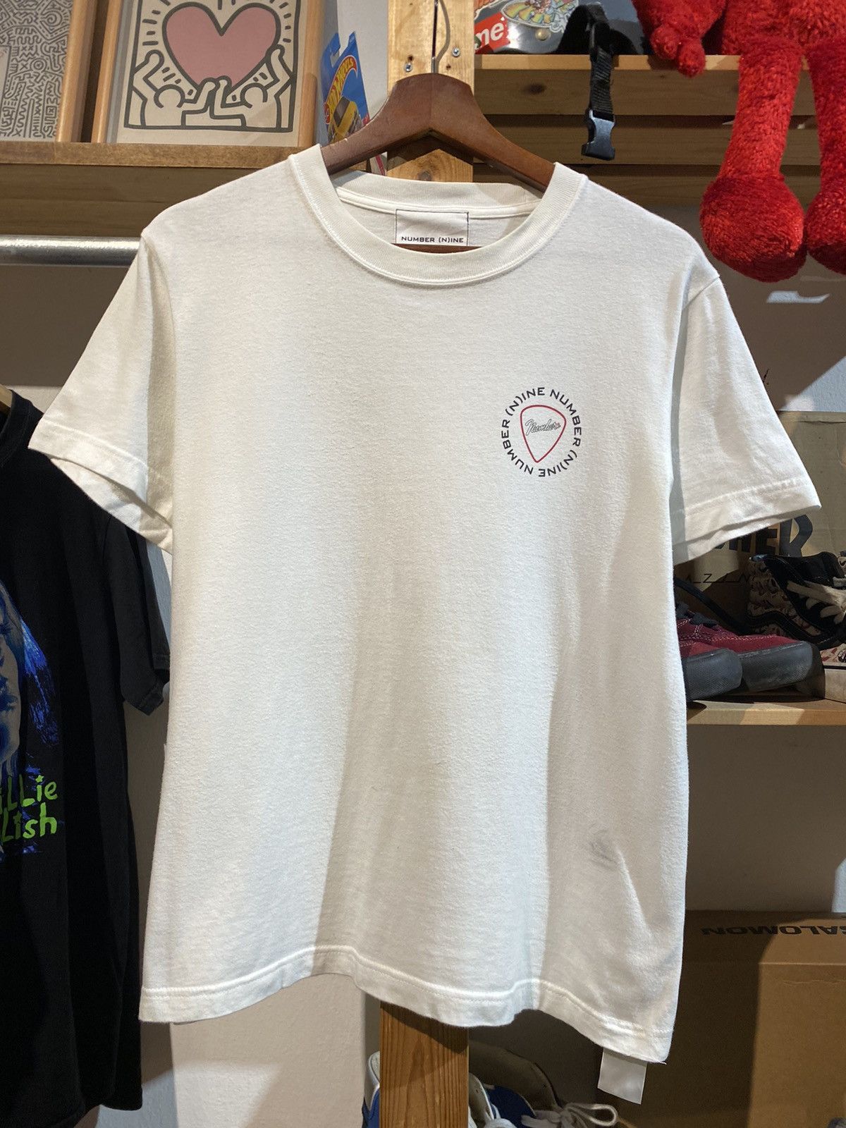 Japanese Brand Number (N)ine X Studious Ripoff Fender White Tee Size US S / EU 44-46 / 1 - 2 Thumbnail