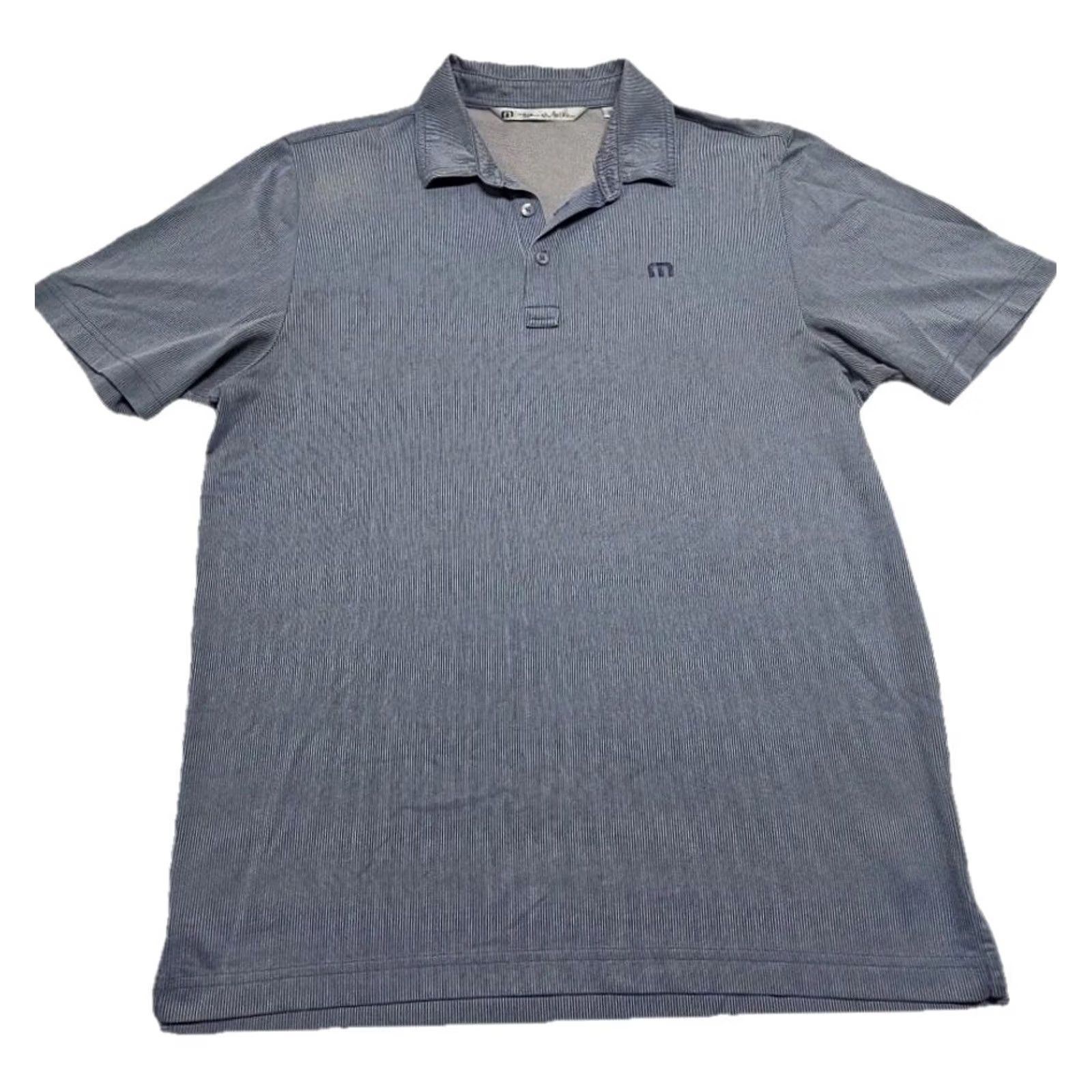 TravisMathew Travis Mathew Men’s Polo Golf Shirt Size M Blue Striped Short Sleeve Polo Shirt Mens Golf Shirt Size US M / EU 48-50 / 2 - 2 Thumbnail