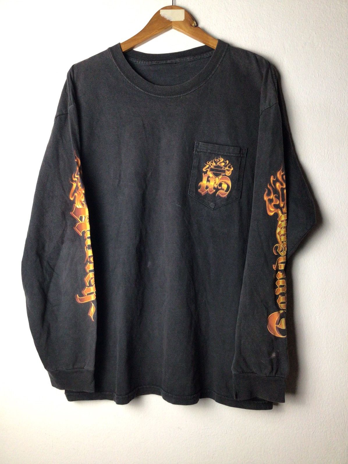 Harley Davidson × Rap Tees × Vintage Harley-Davidson long sleeve fire pattern 2006 Size US XL / EU 56 / 4 - 2 Thumbnail