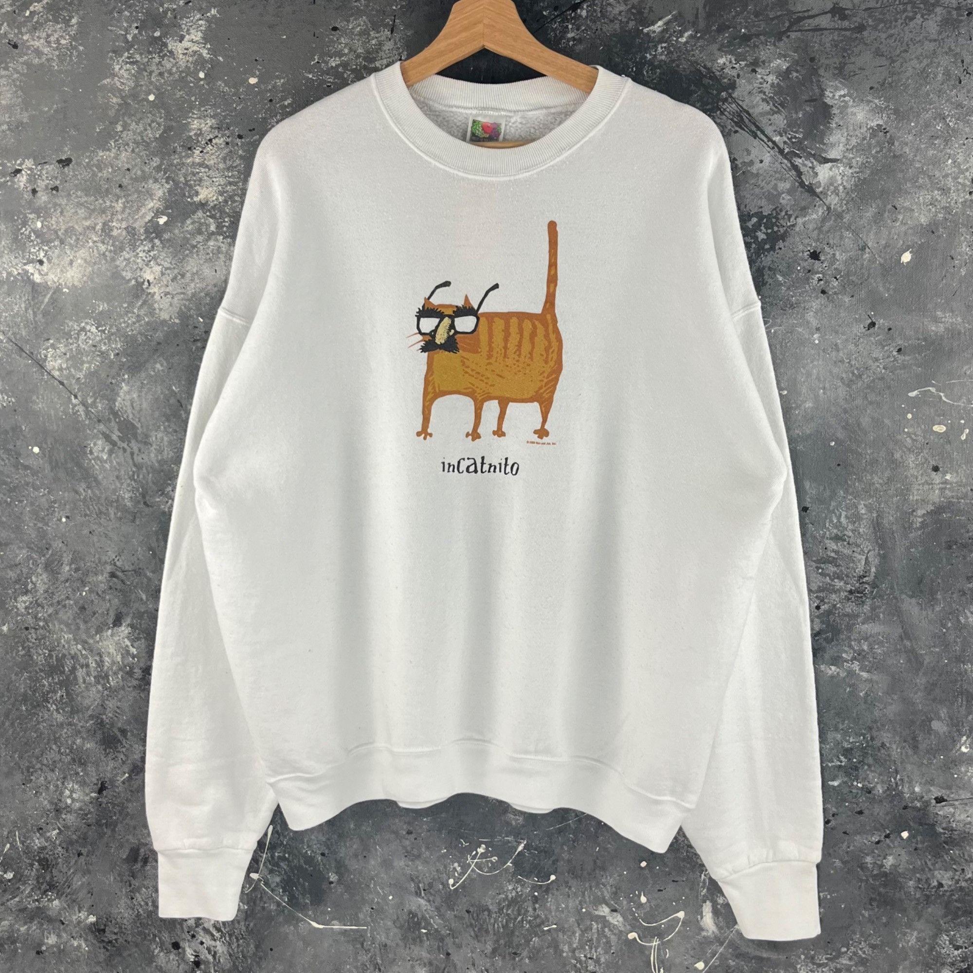 Vintage Vintage 90’s InCatnito cat sweatshirt Size US XL / EU 56 / 4 - 1 Thumbnail