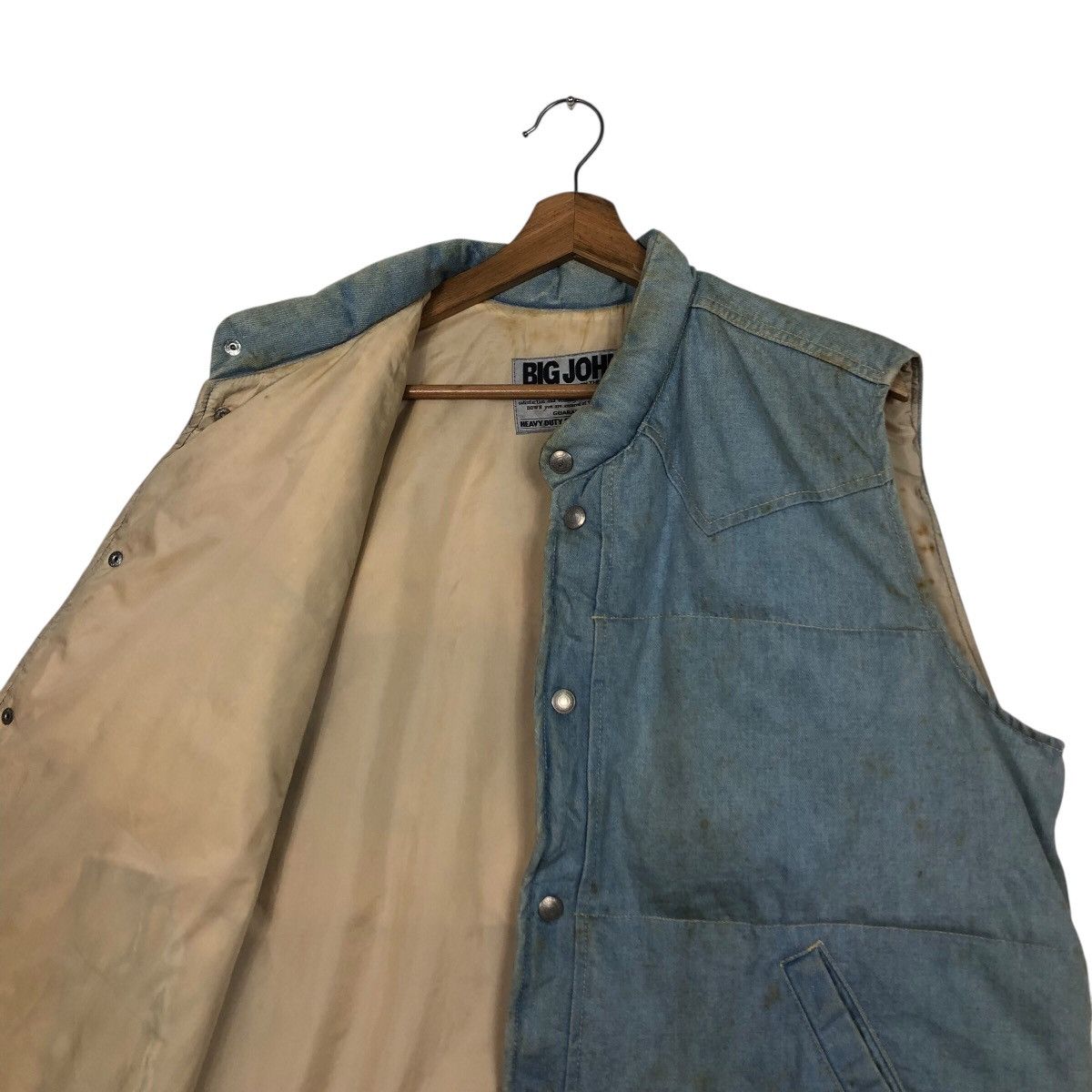 Japanese Brand Big John Vintage Duck-Lined Denim Vest Size US L / EU 52-54 / 3 - 13 Thumbnail