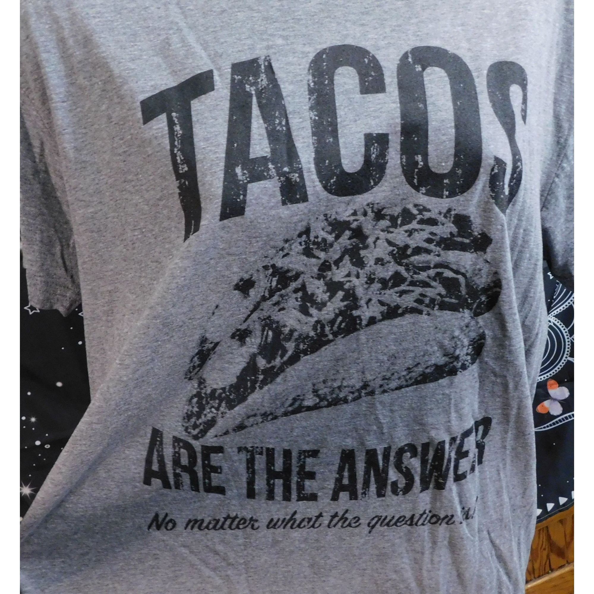 Other Crazy Dog Funny Taco Tee Grey With Black Print Size US M / EU 48-50 / 2 - 2 Thumbnail