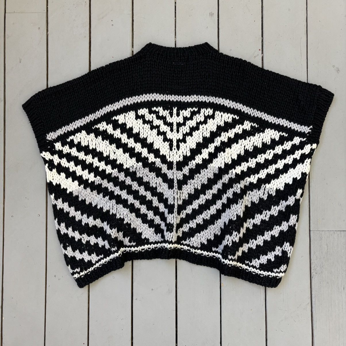 Comme des Garcons Homme Plus Wool Blend Knit Cowboy Poncho Size US S / EU 44-46 / 1 - 3 Thumbnail