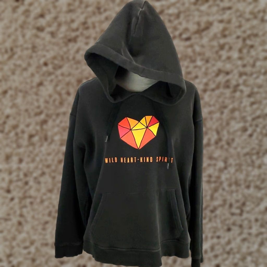 Vintage Zyia Hoodie Womens XL Diamond Wild Heart Kind Spirit Graphic Print Sweatshirt Size XL / US 12-14 / IT 48-50 - 1 Thumbnail