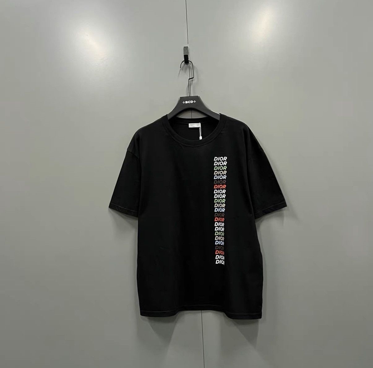 Dior 2018 Dior Homme Atelier Men's Logo-printed Black T-shirt