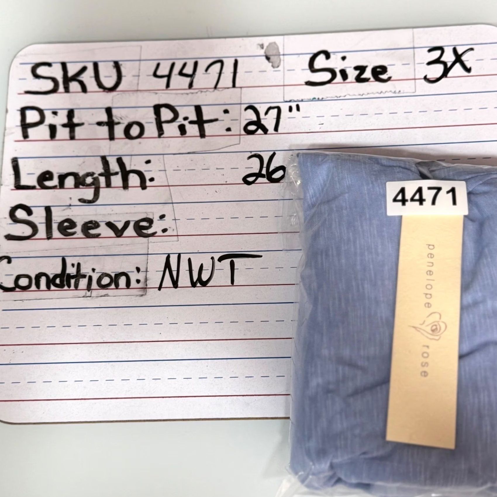 Vintage VINTAGE Penelope Rose Tank Top Womens 3X Sleeveless Cotton Blend Slub Knit Blue NWT Size XXL / US 16-18 / IT 52-54 - 8 Thumbnail