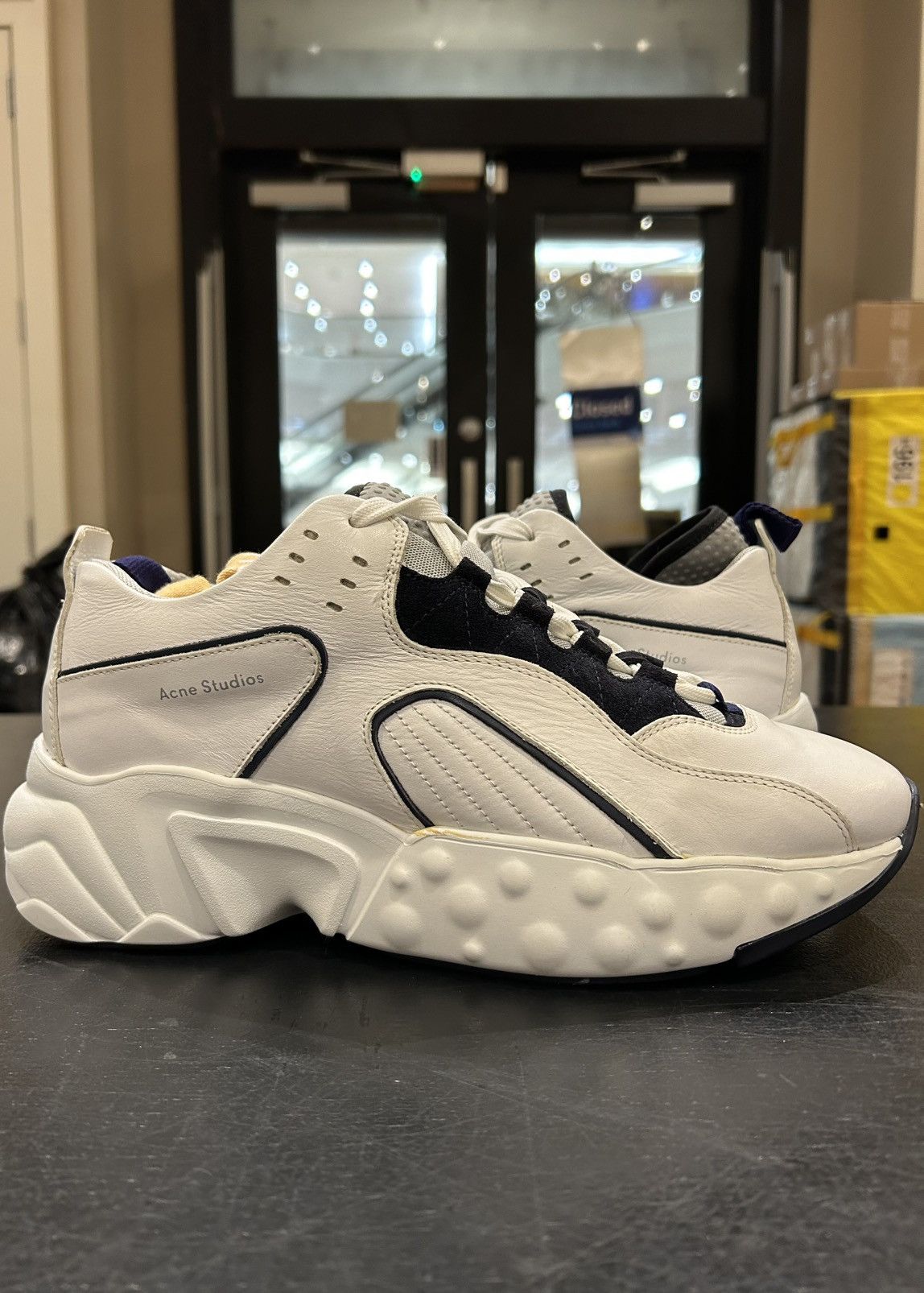 Acne Studios Acne Studios Rockaway Sneakers - White/Navy Size US 10 / EU 43 - 1 Thumbnail