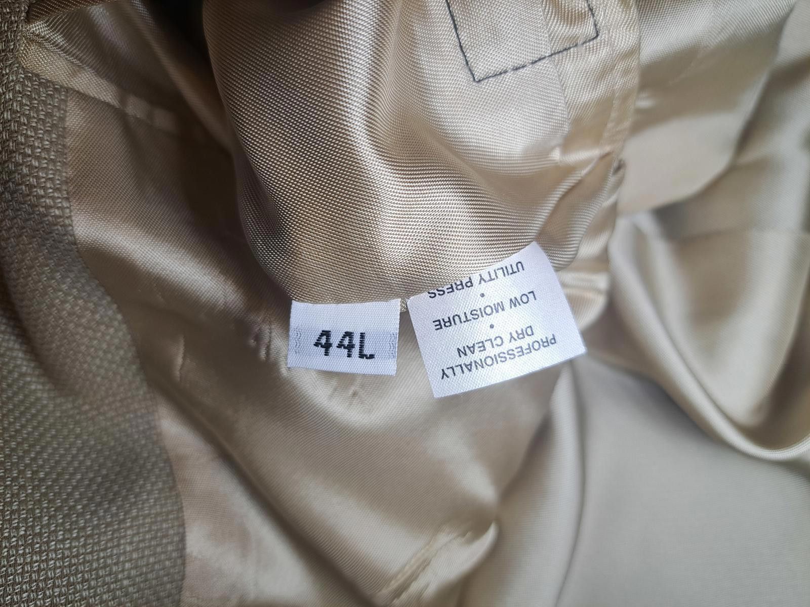 Hart Schaffner Marx Hart Schaffner Marx Sport Coat Mens 44L Beige Hopsack Wool Size 44L - 5 Thumbnail
