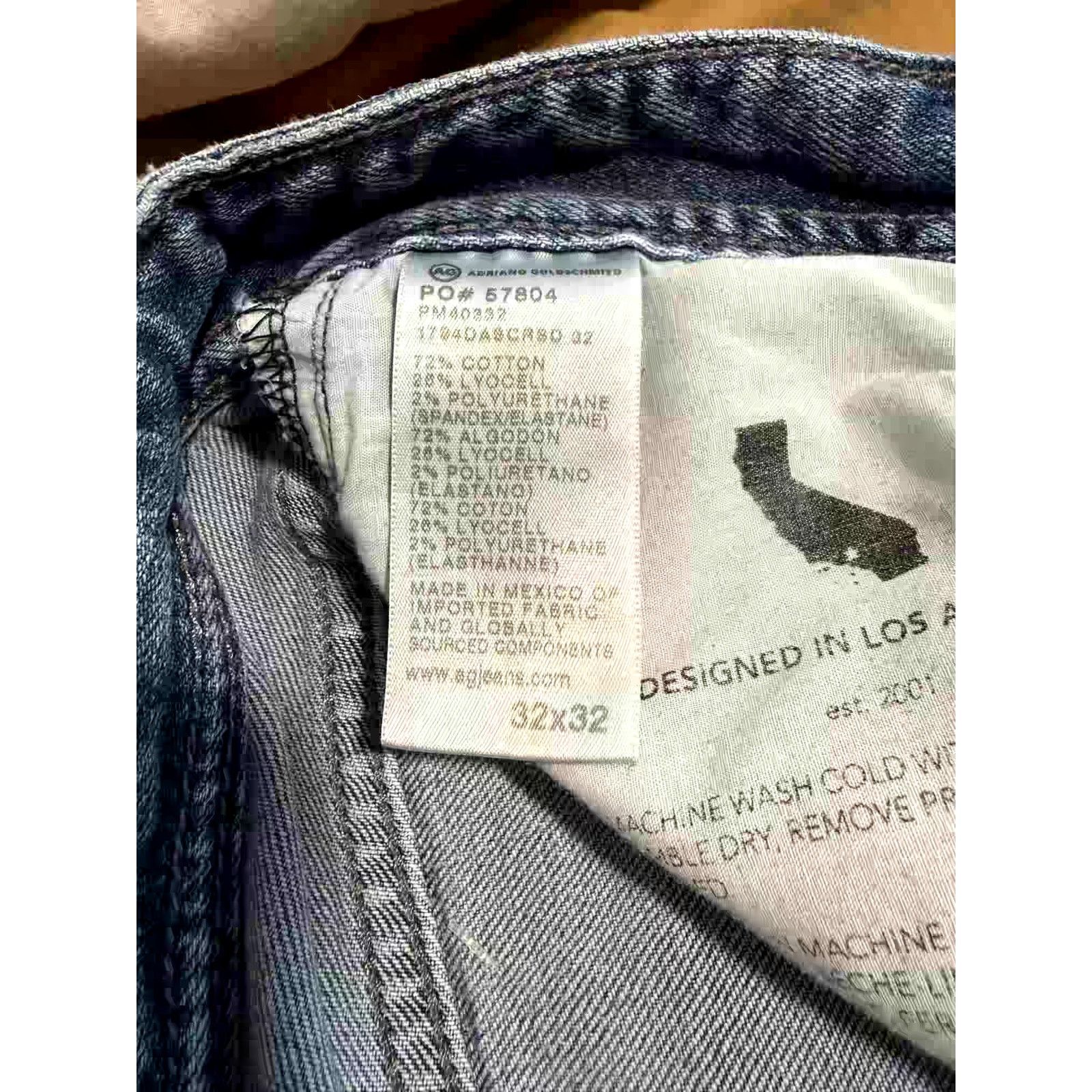 AG Adriano Goldschmied AG Everett Men's Slim Straight Blue Jean Size 32, Inseam 29 Size US 32 / EU 48 - 7 Thumbnail
