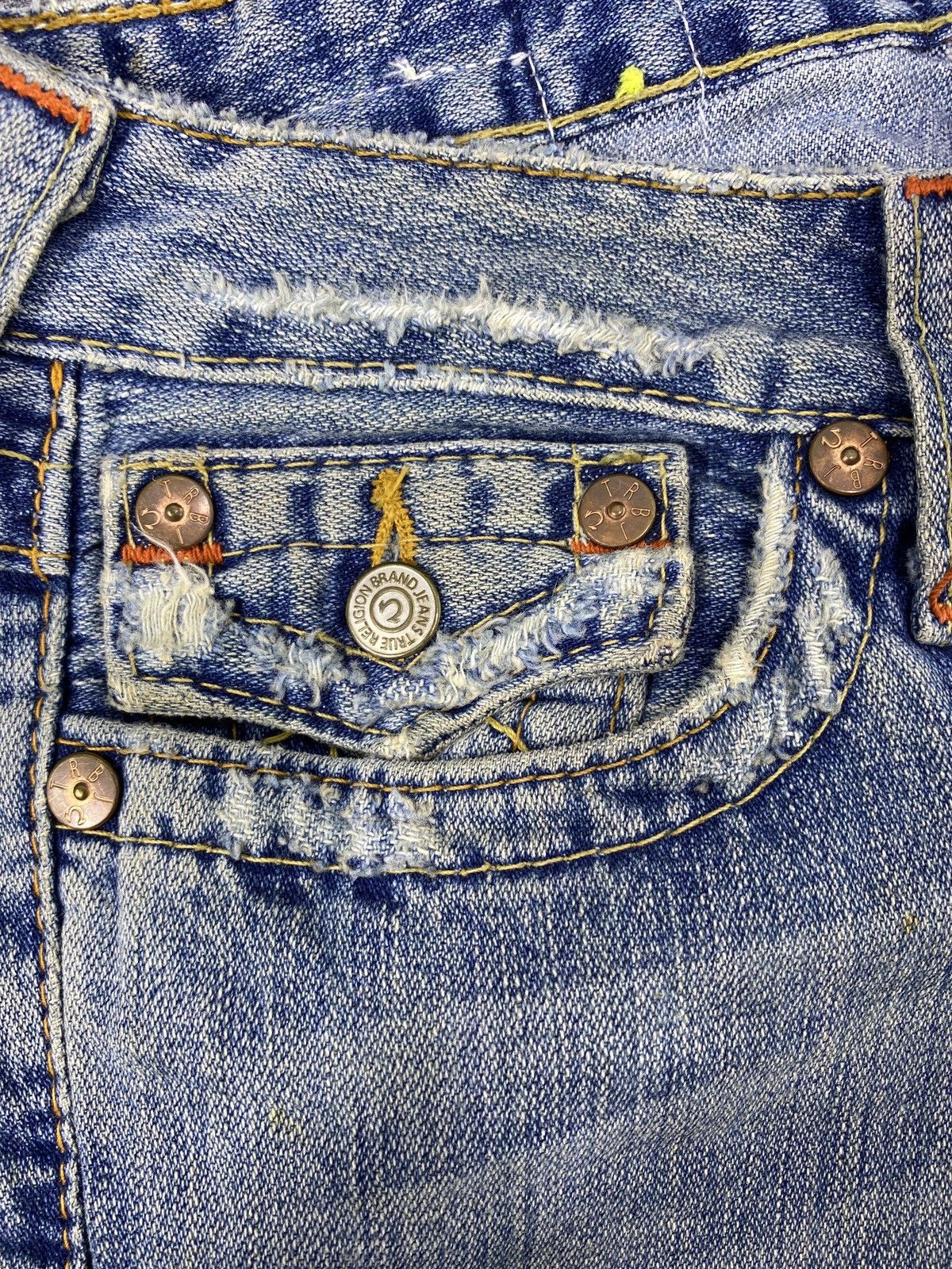 If Six Was Nine × Jean × True Religion True Relegion Distressed patchwork flare jeans - J1113 Size US 28 / EU 44 - 13 Thumbnail