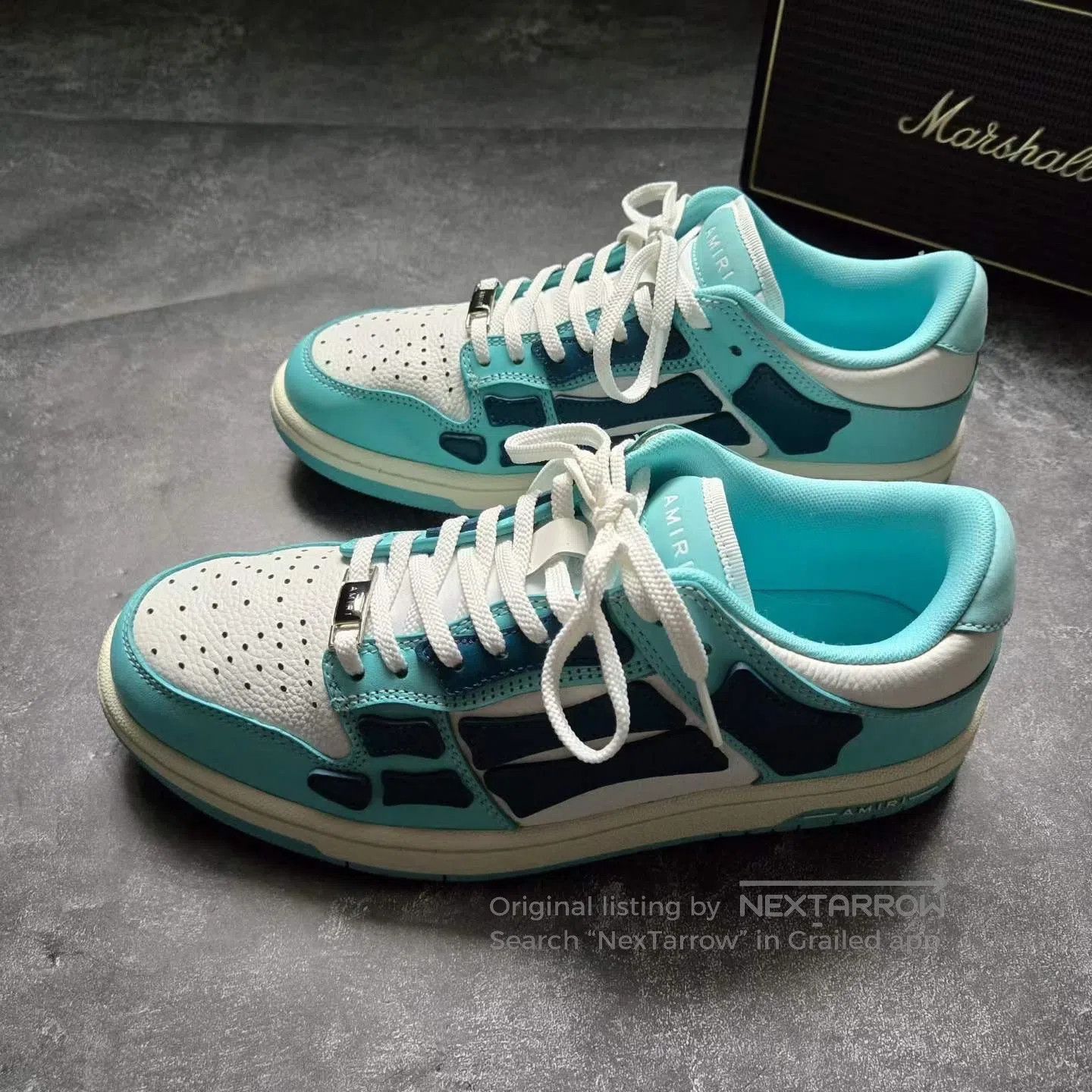Amiri AMIRI White and Blue Bone Shoes| Size US 8 / EU 41 - 1 Thumbnail