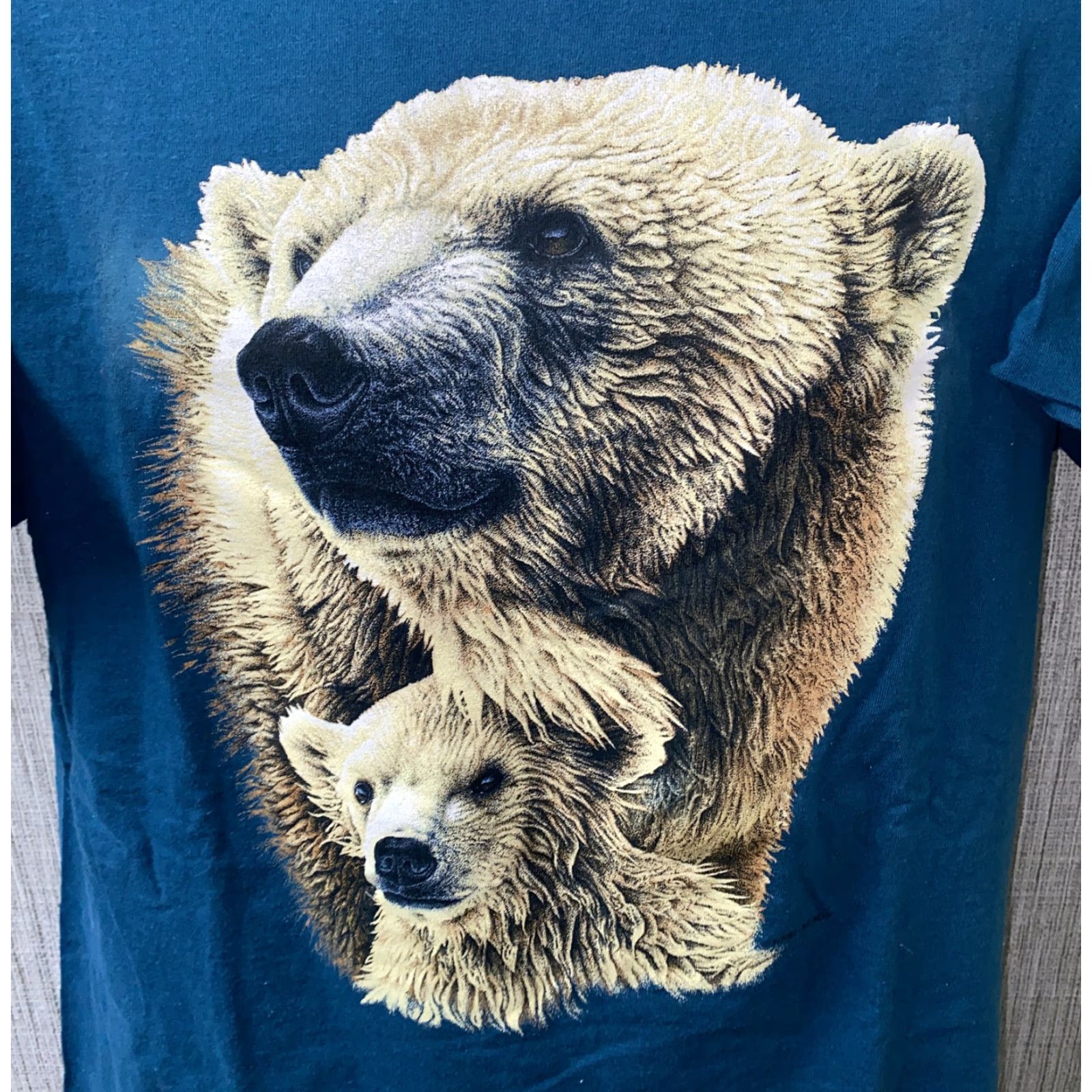 Vintage Signal Sports T-Shirt Mens Blue Polar Bear Print Size L Size US L / EU 52-54 / 3 - 2 Thumbnail