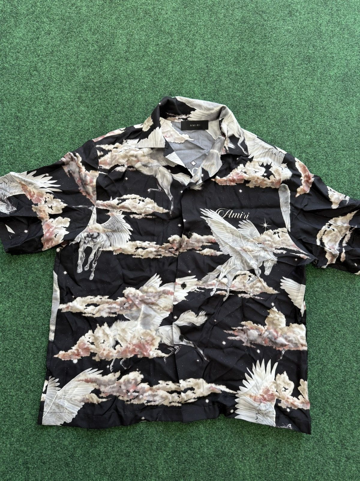 Amiri Pegasus Silk Bowling Shirt