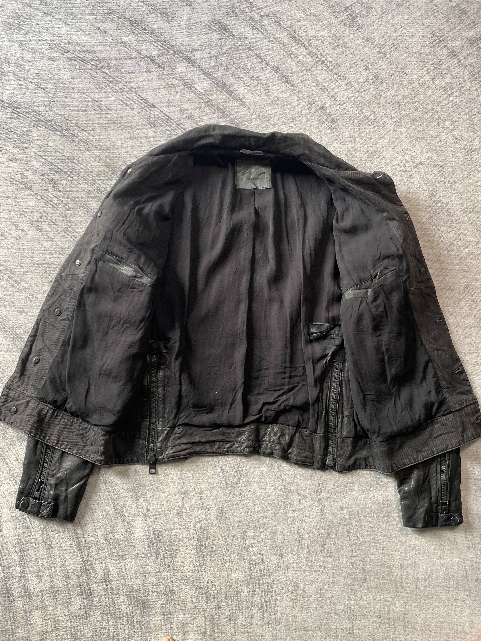 Allsaints Allsaints Noir Biker Denim Leather Jacket Size US S / EU 44-46 / 1 - 11 Thumbnail