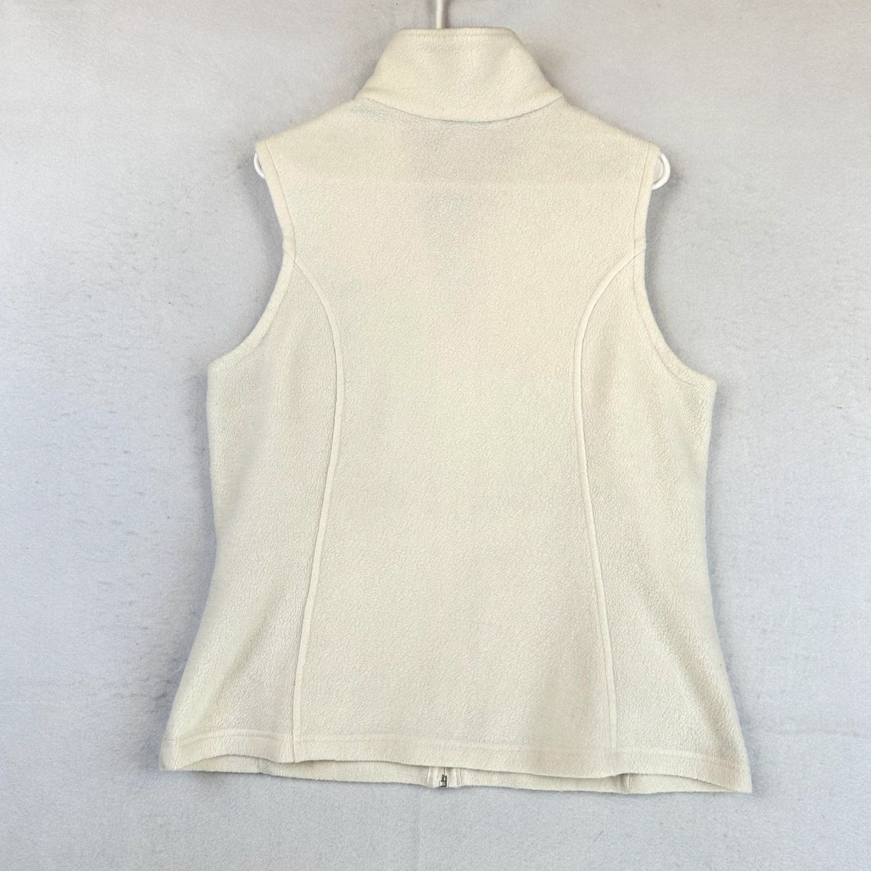Layer 8 Columbia Vest Womens L Fleece Zip Pockets Ivory Full Zip Outdoor Layer Size L / US 10 / IT 46 - 5 Thumbnail