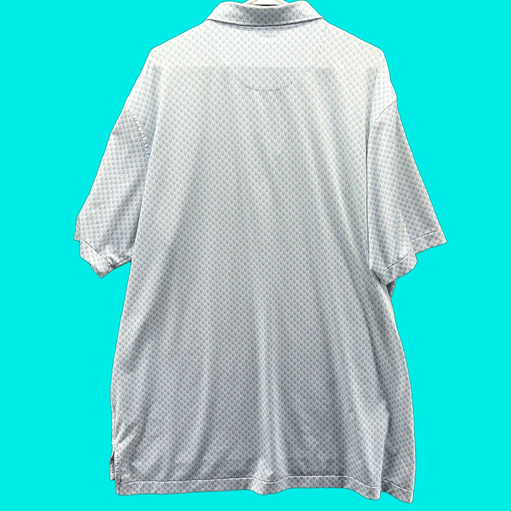 Peter Millar Peter Millar Polo Shirt Mens XL White Skull Print Golf Stretch Summer Comfort Shirt Mens XL White Skull Print Golf Stretch Size US XL / EU 56 / 4 - 1 Thumbnail